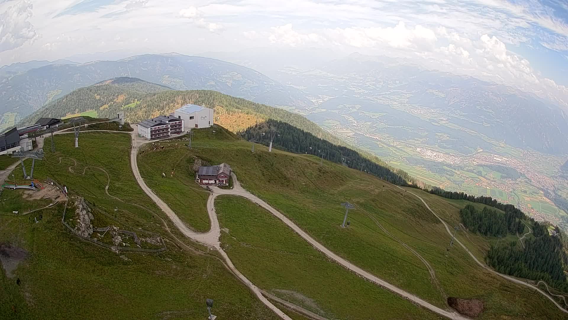 Station de ski Kronplatz sommet | vue sur Brunico