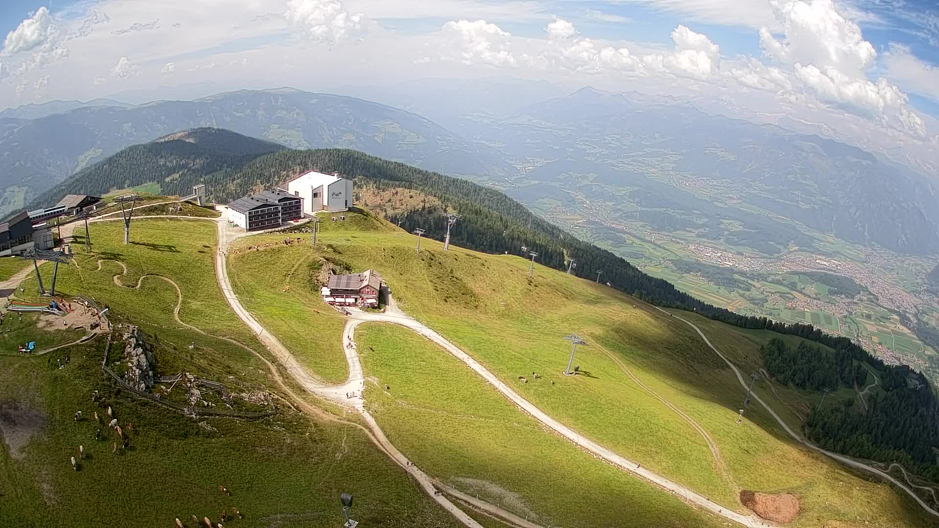 Station de ski Kronplatz sommet | vue sur Brunico