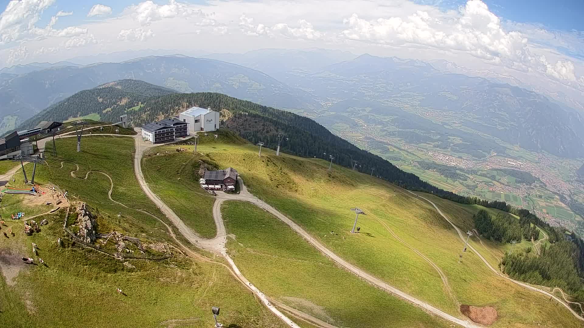 Station de ski Kronplatz sommet | vue sur Brunico