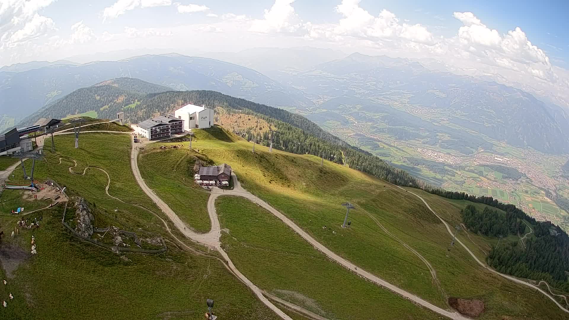 Station de ski Kronplatz sommet | vue sur Brunico