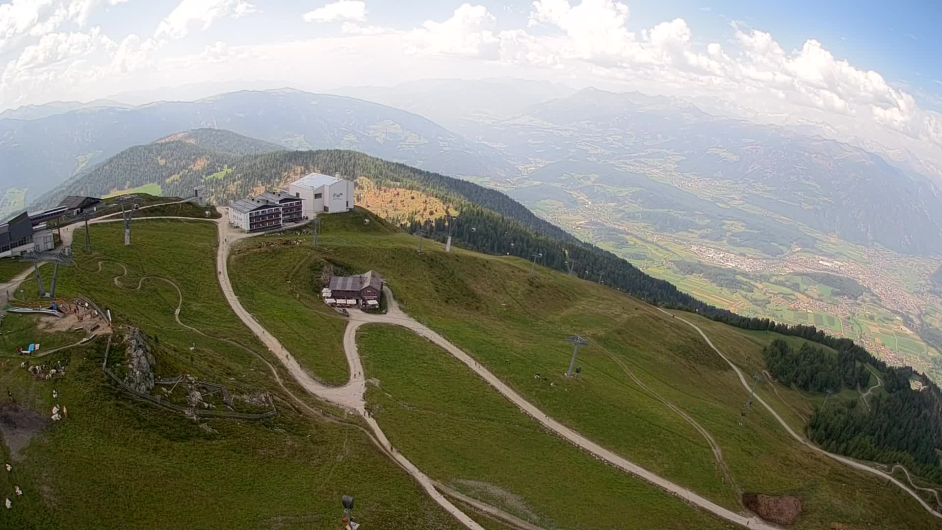 Station de ski Kronplatz sommet | vue sur Brunico
