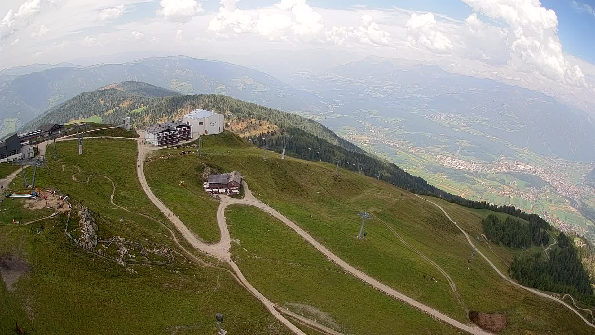 Skigebiet Kronplatz Gipfel | Blick auf Bruneck