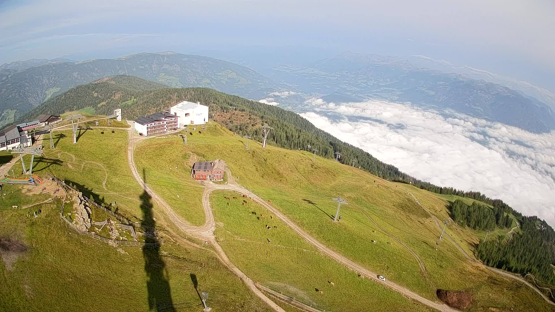 Kronplatz peak Ski resort | view to Bruneck