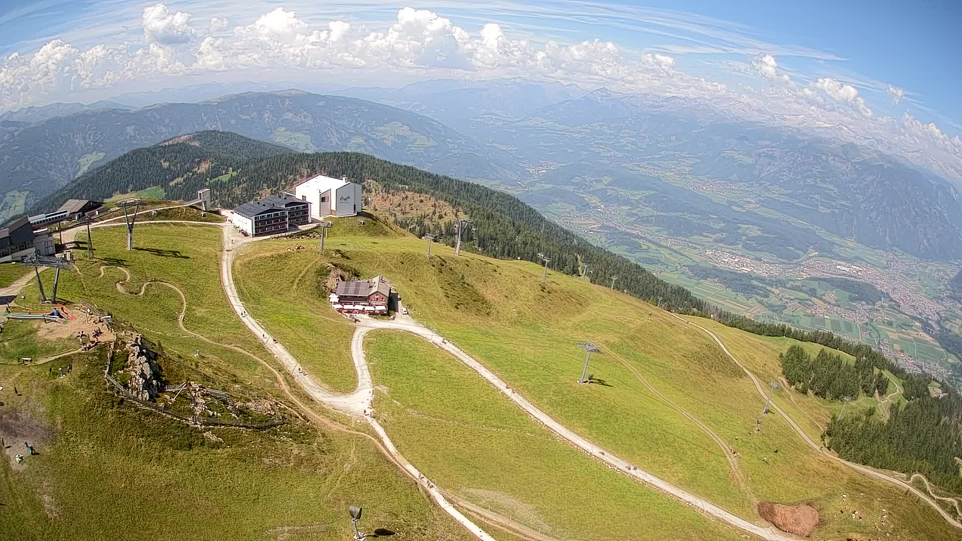 Skigebiet Kronplatz Gipfel | Blick auf Bruneck