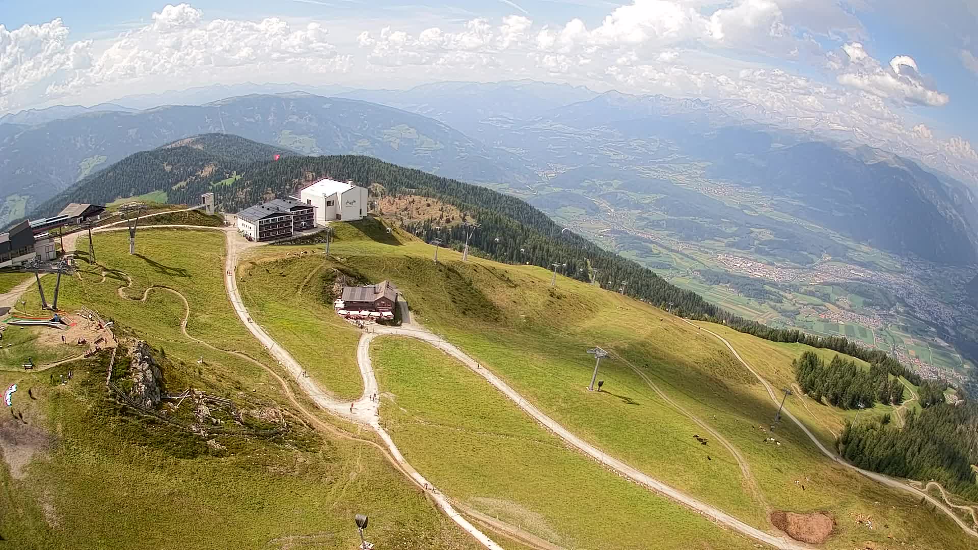 Skigebiet Kronplatz Gipfel | Blick auf Bruneck