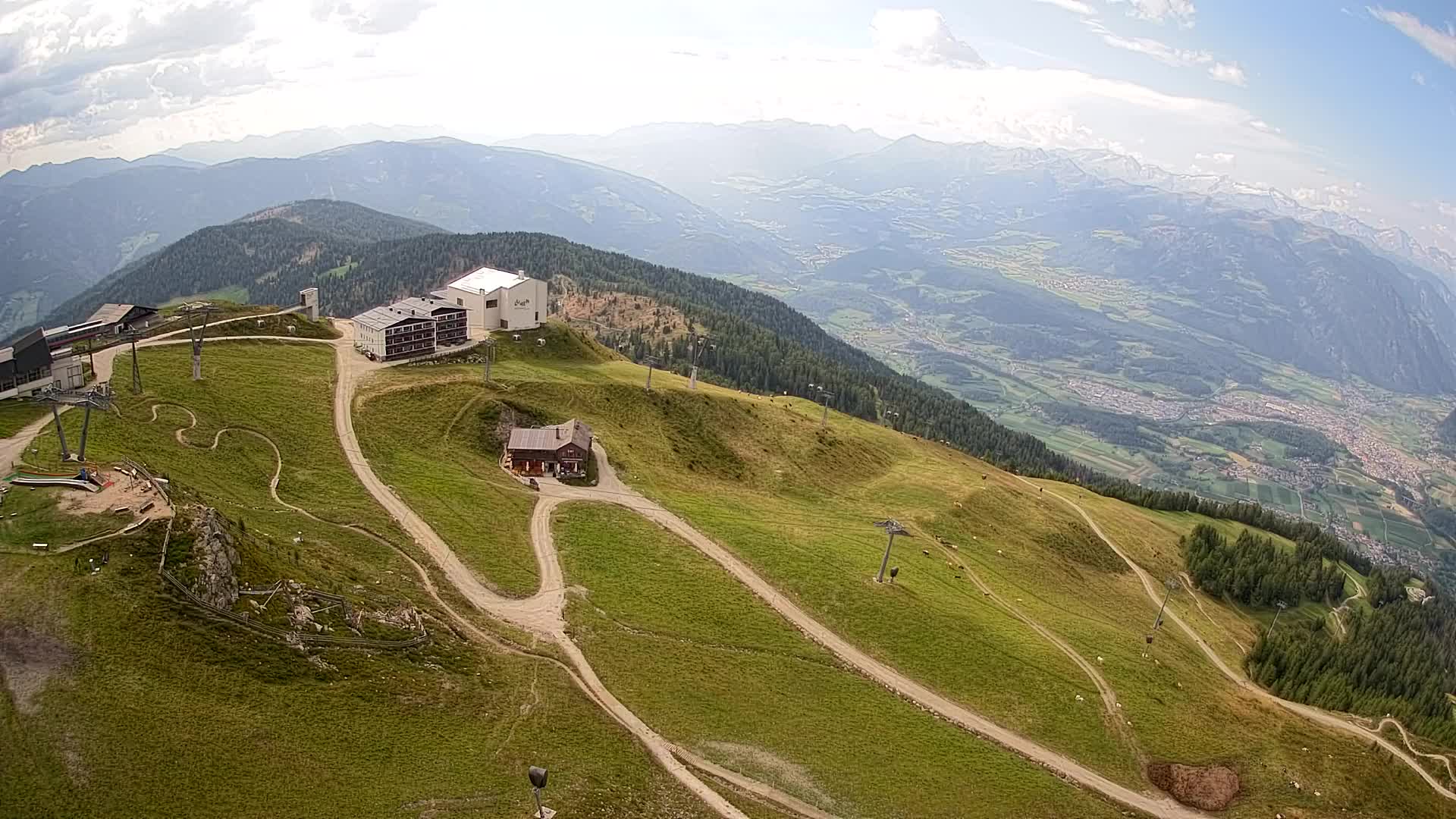 Station de ski Kronplatz sommet | vue sur Brunico