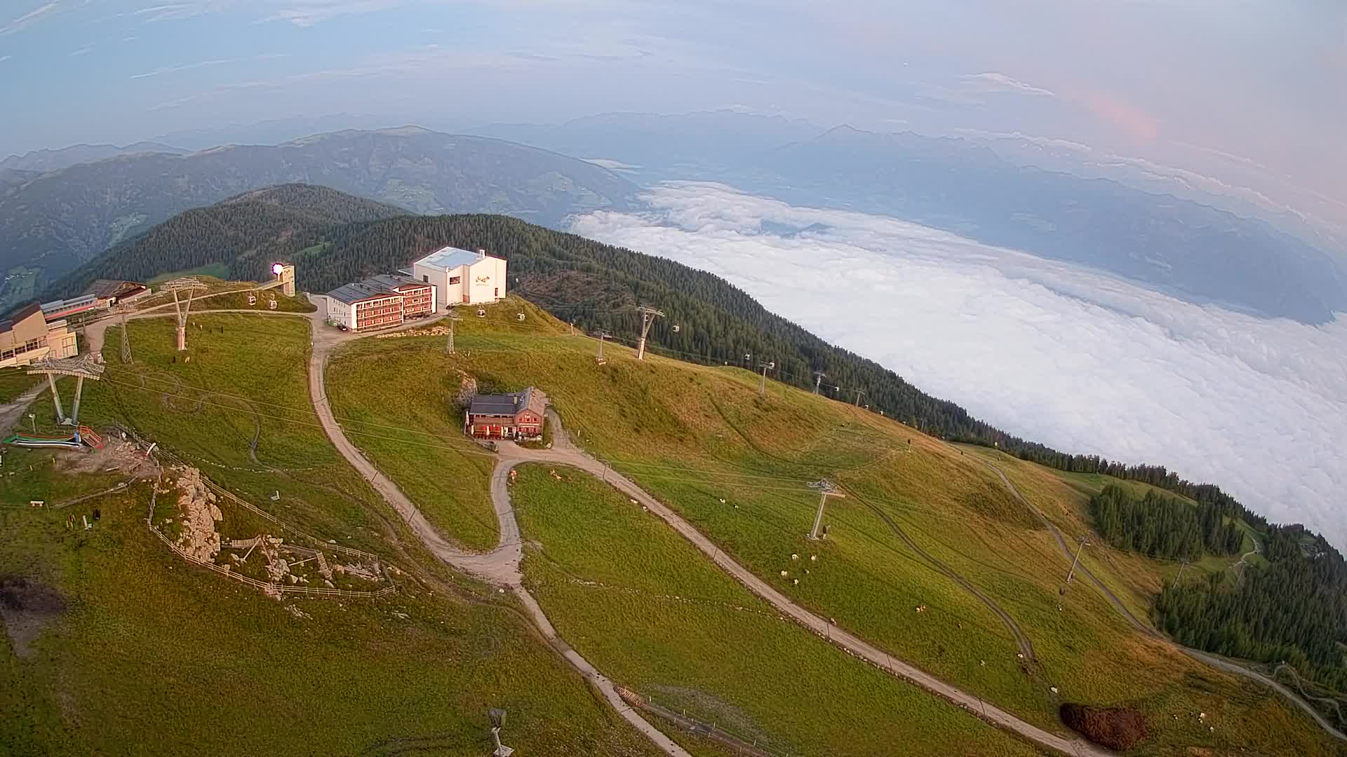 Kronplatz peak Ski resort | view to Bruneck