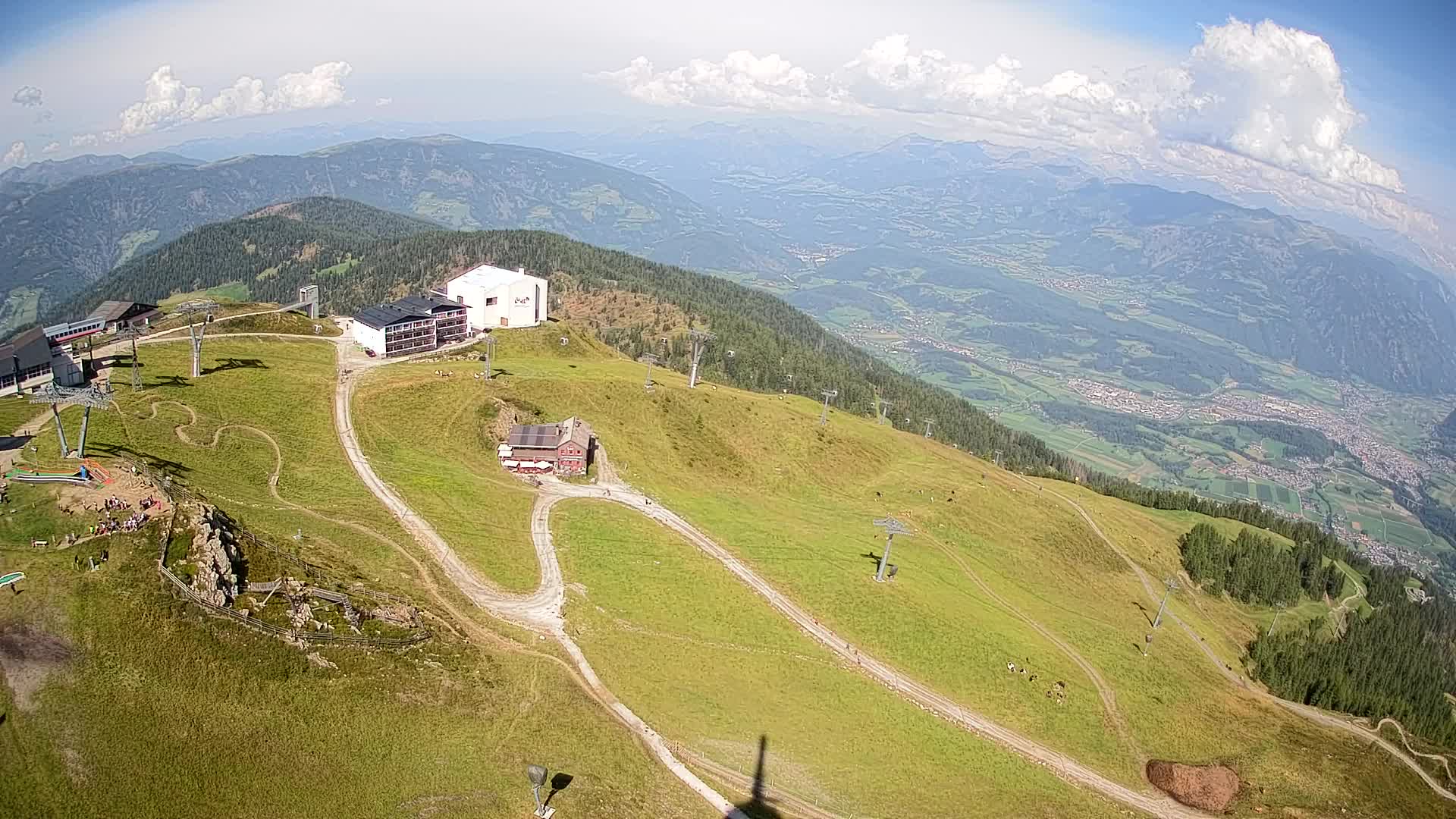 Station de ski Kronplatz sommet | vue sur Brunico