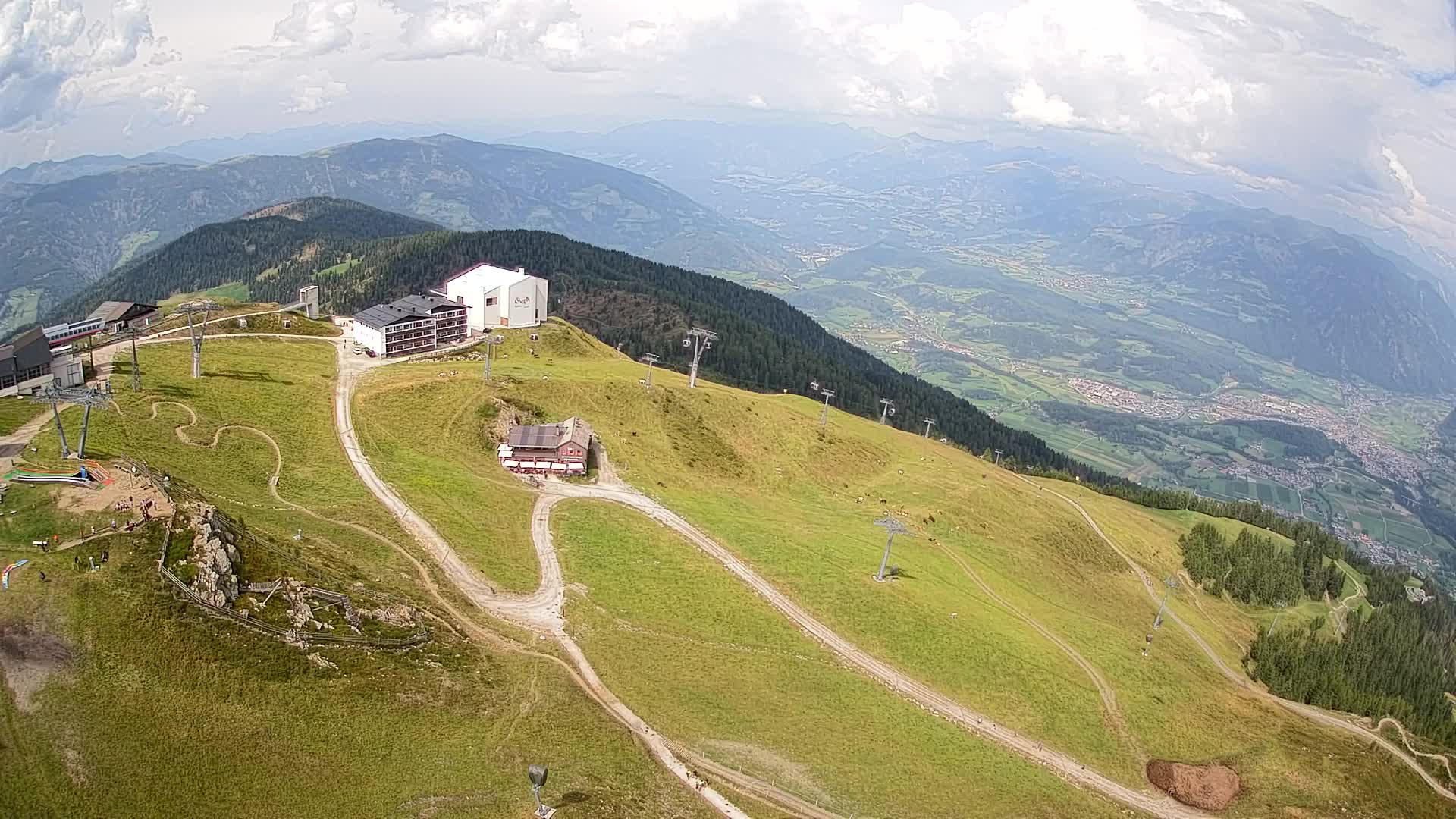 Skigebiet Kronplatz Gipfel | Blick auf Bruneck