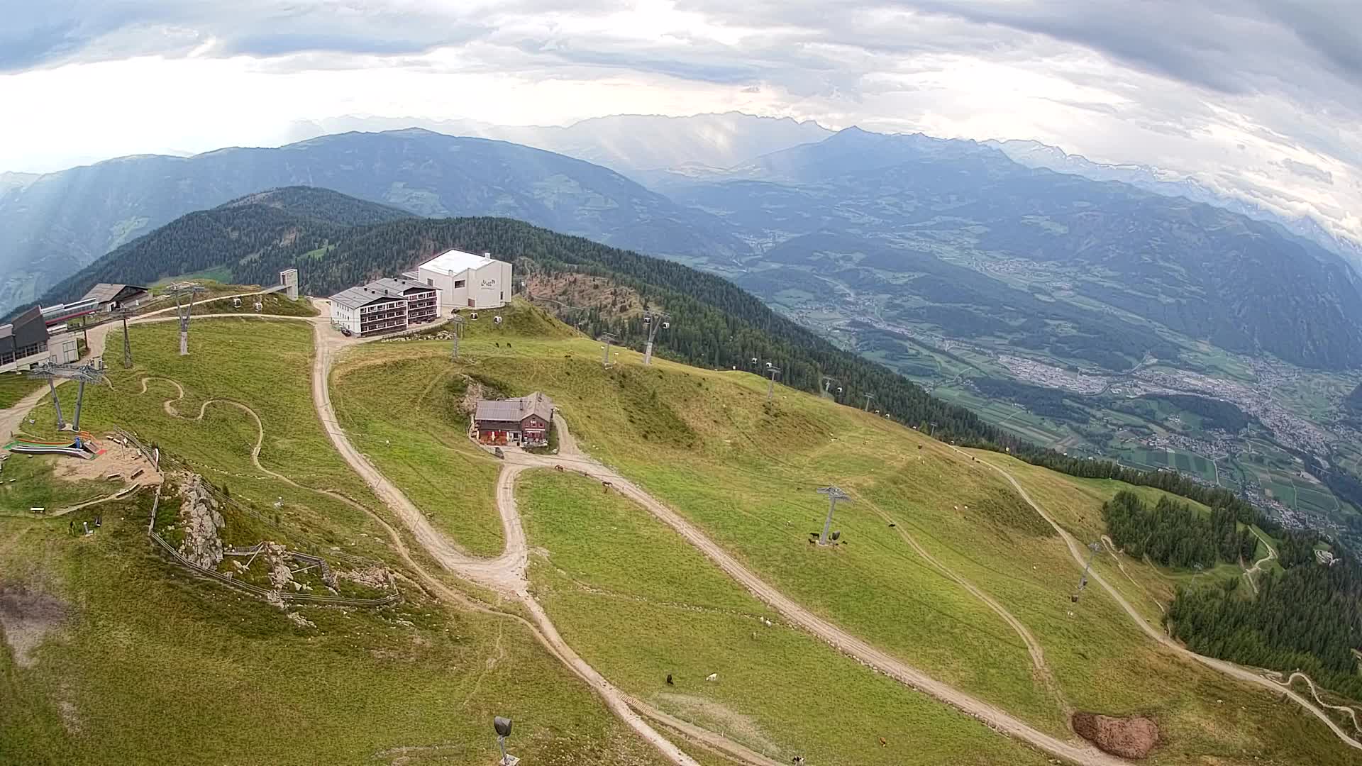 Kronplatz peak Ski resort | view to Bruneck