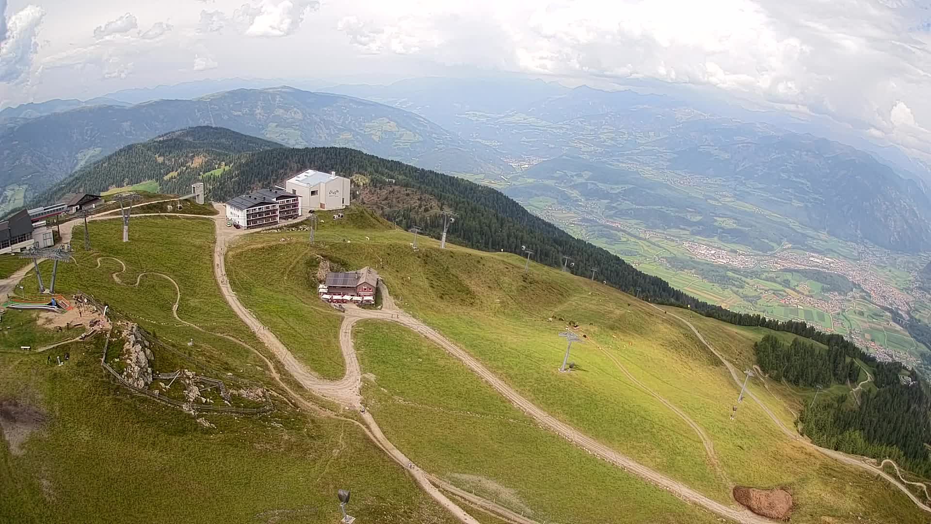 Skigebiet Kronplatz Gipfel | Blick auf Bruneck