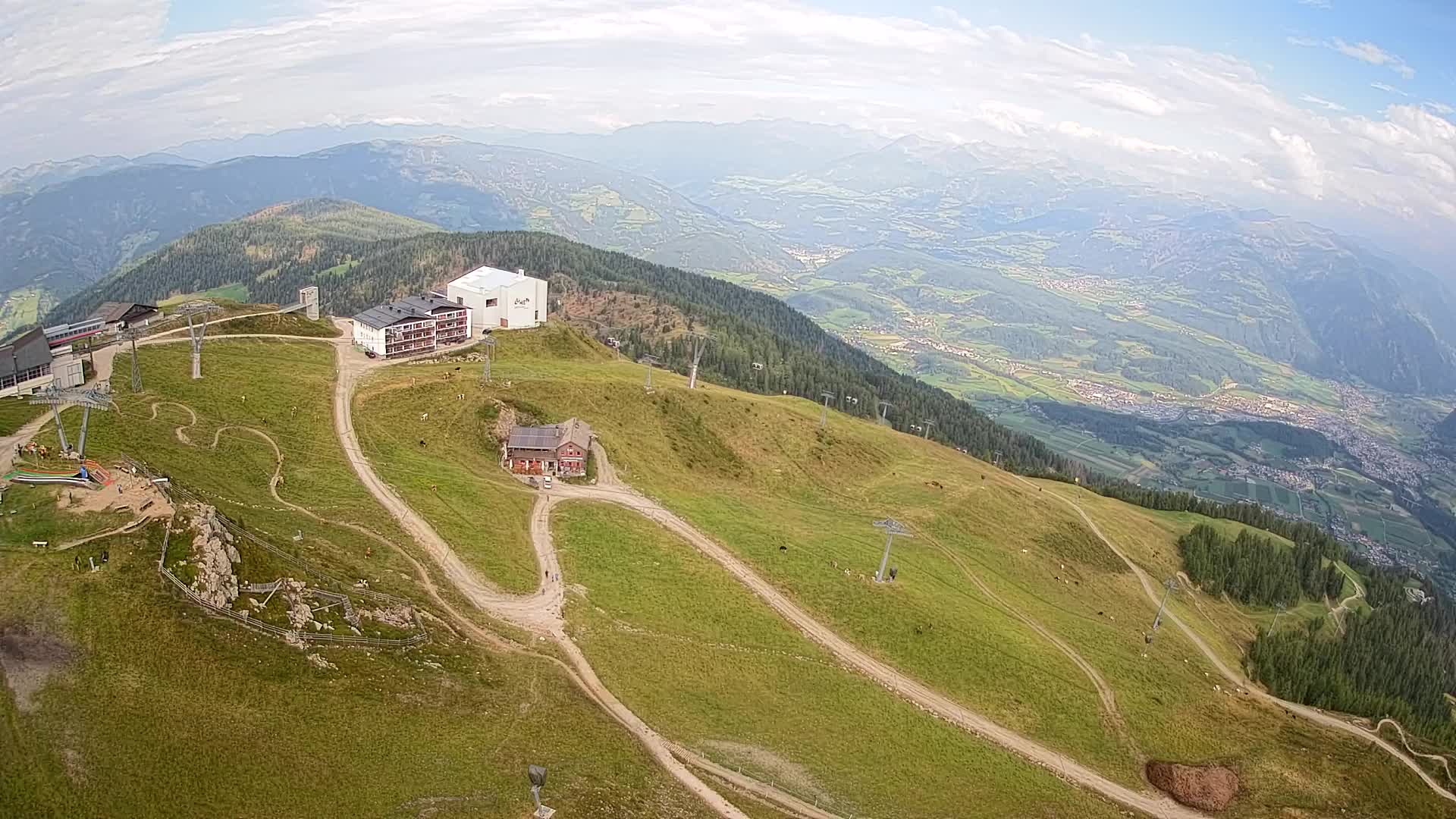 Skigebiet Kronplatz Gipfel | Blick auf Bruneck