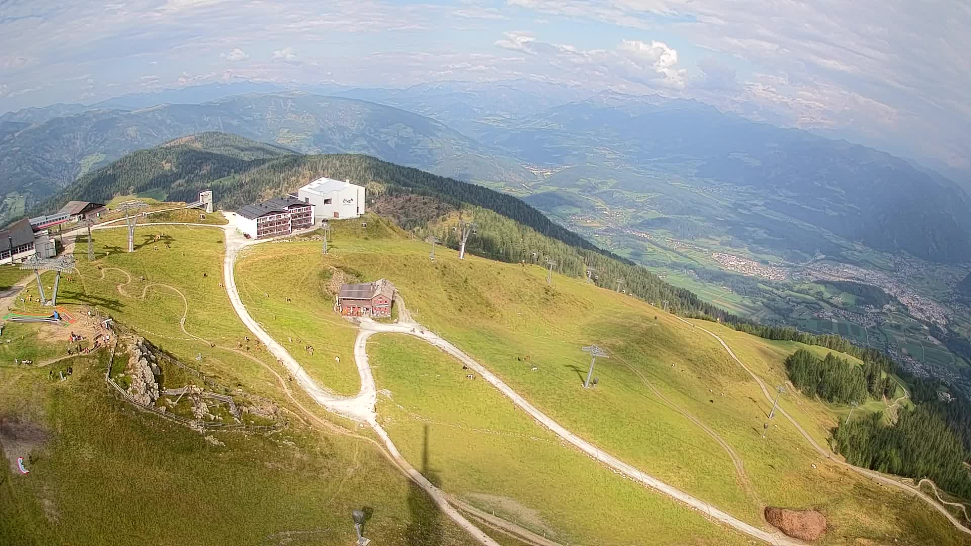 Station de ski Kronplatz sommet | vue sur Brunico