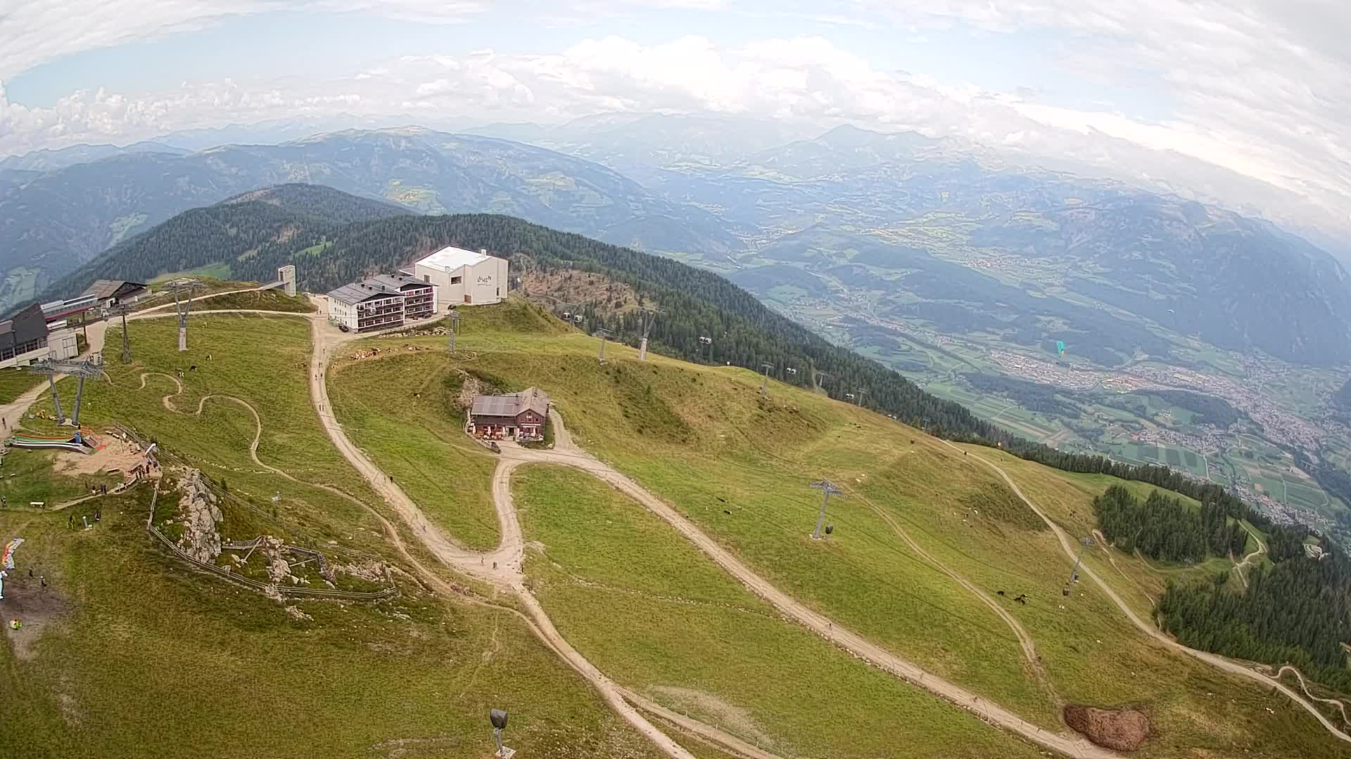 Station de ski Kronplatz sommet | vue sur Brunico