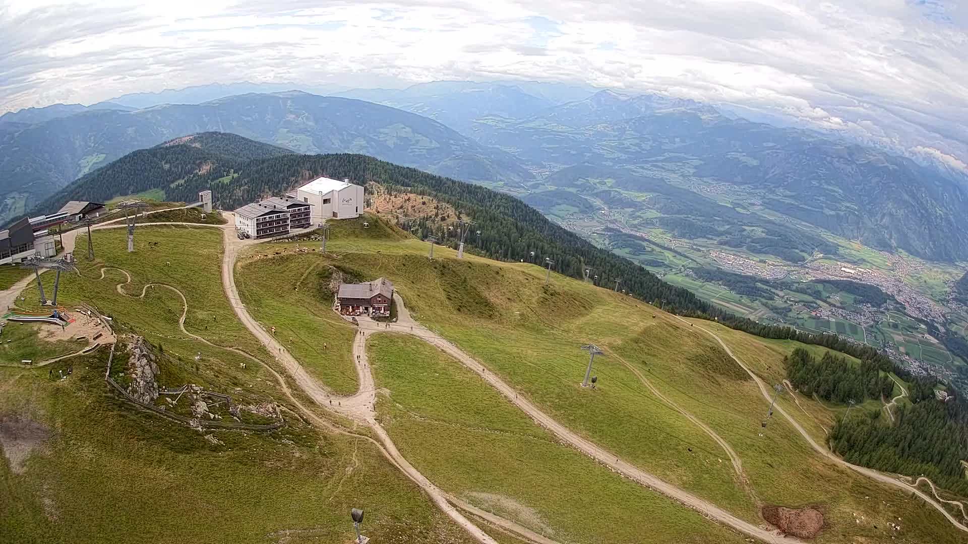 Kronplatz peak Ski resort | view to Bruneck