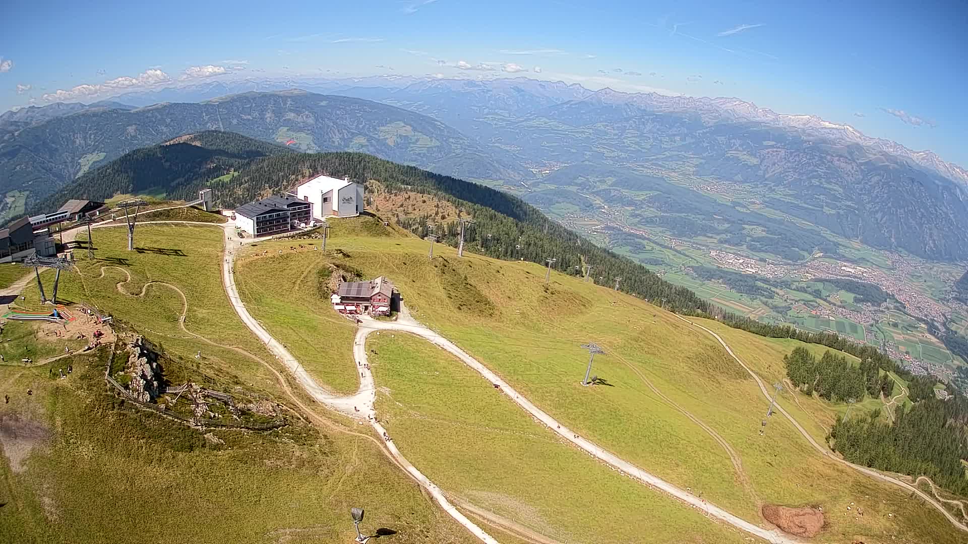 Skigebiet Kronplatz Gipfel | Blick auf Bruneck