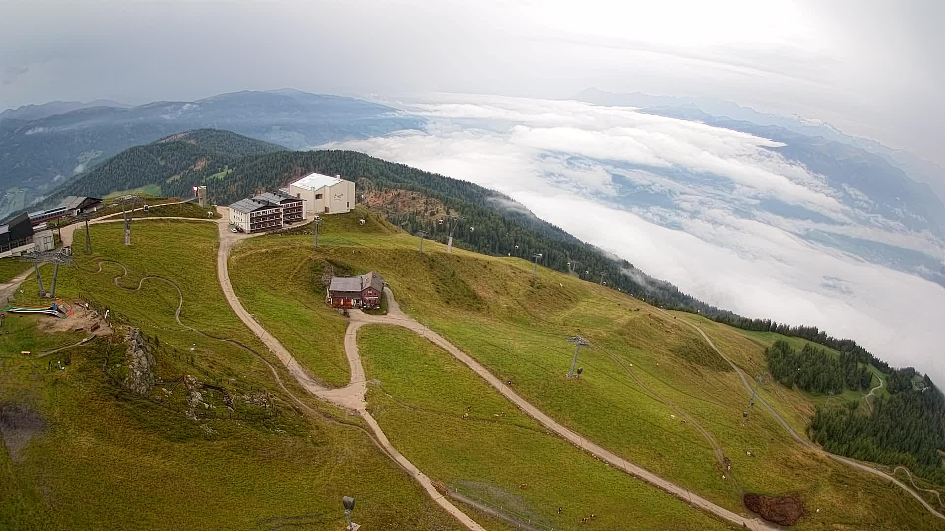 Kronplatz peak Ski resort | view to Bruneck