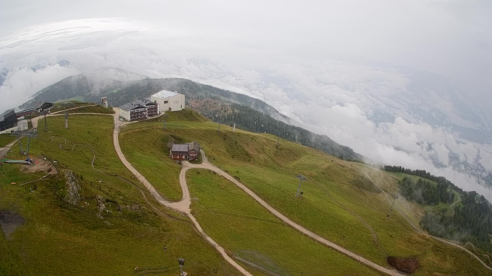 Station de ski Kronplatz sommet | vue sur Brunico