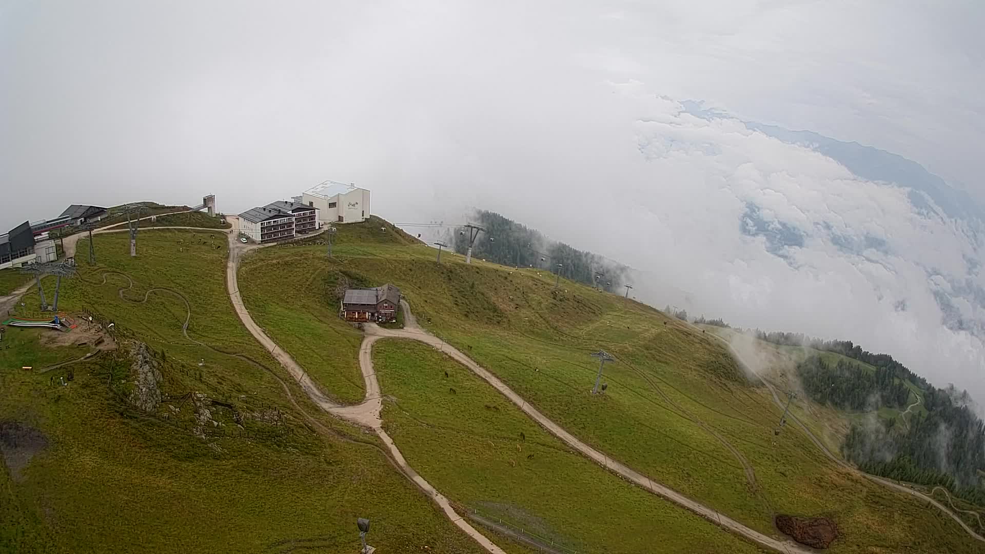 Skigebiet Kronplatz Gipfel | Blick auf Bruneck