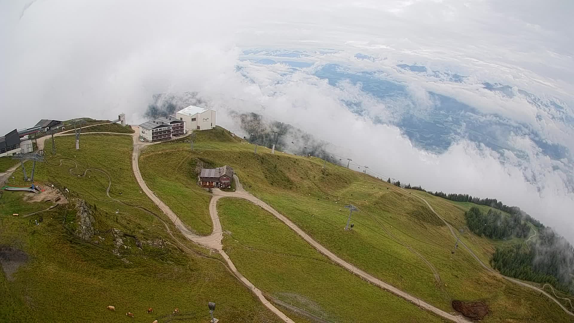 Kronplatz peak Ski resort | view to Bruneck