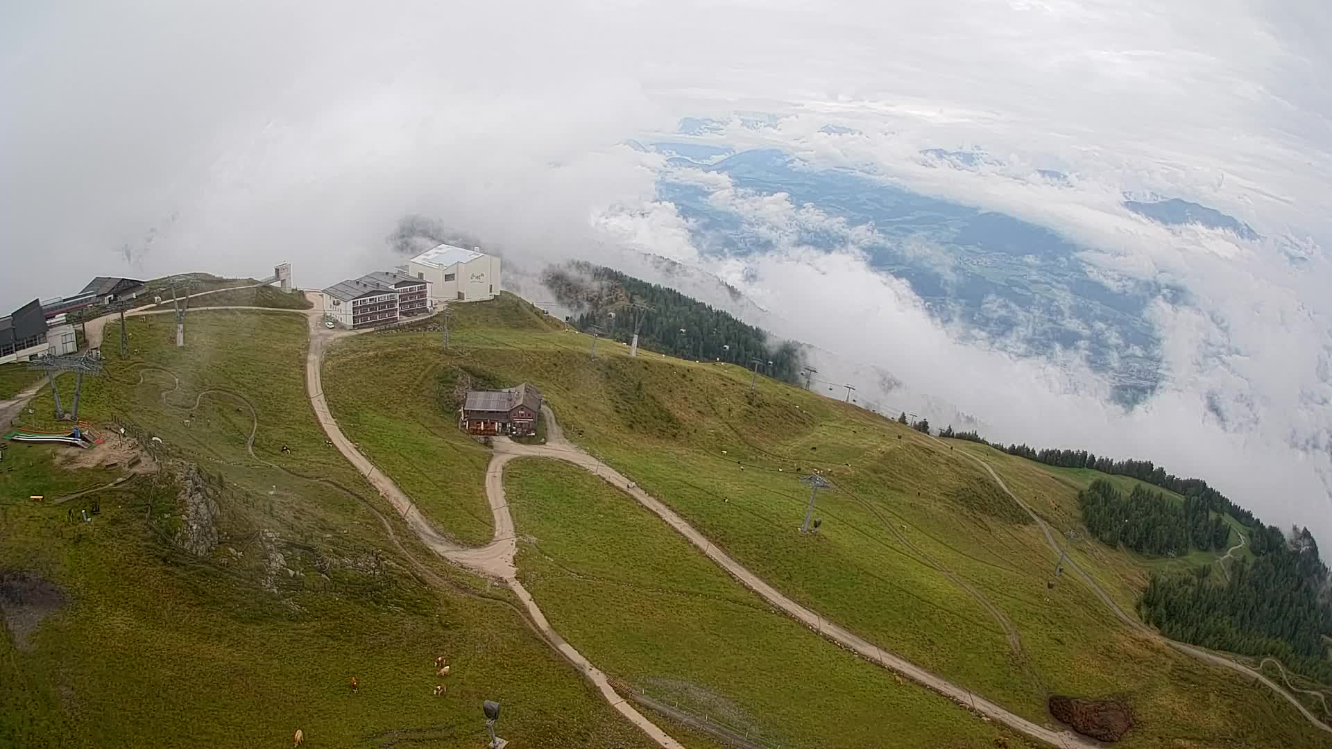 Kronplatz peak Ski resort | view to Bruneck