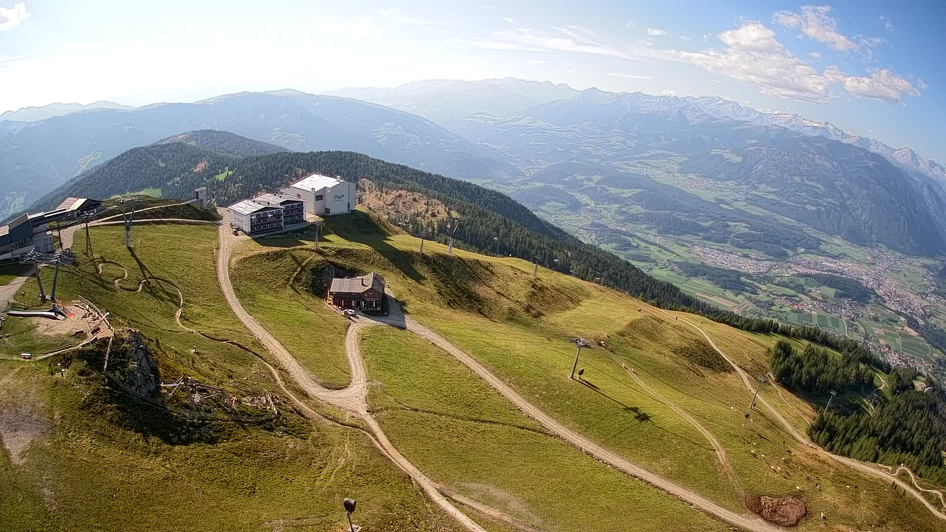 Skigebiet Kronplatz Gipfel | Blick auf Bruneck