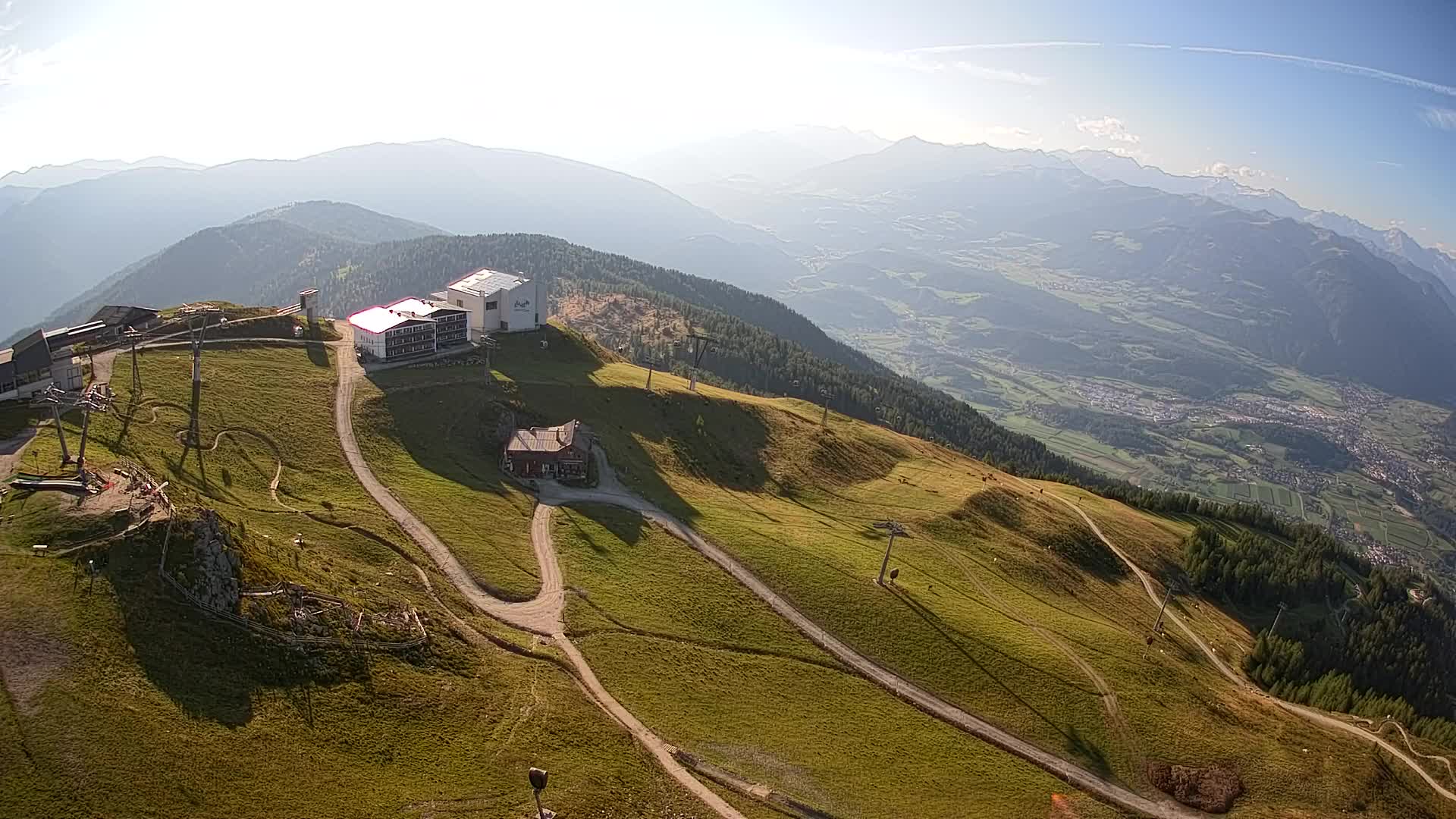 Skigebiet Kronplatz Gipfel | Blick auf Bruneck