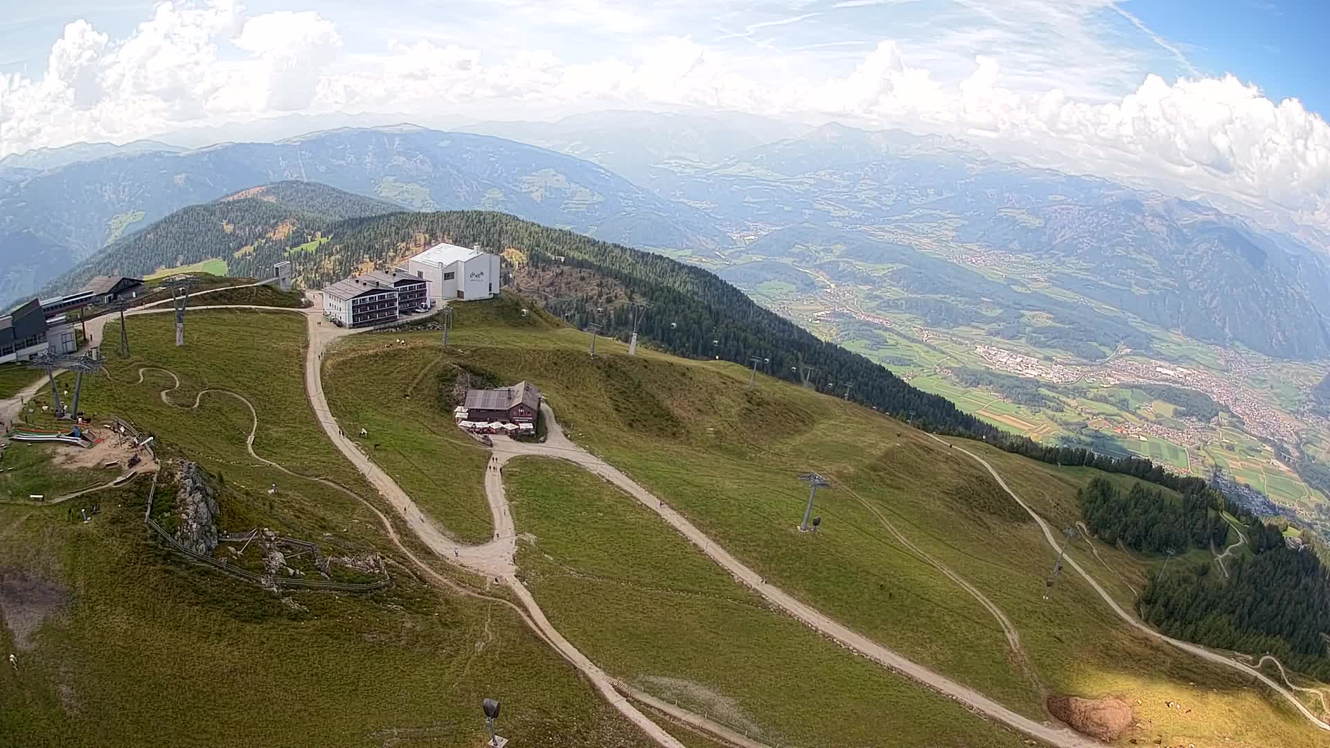 Kronplatz peak Ski resort | view to Bruneck