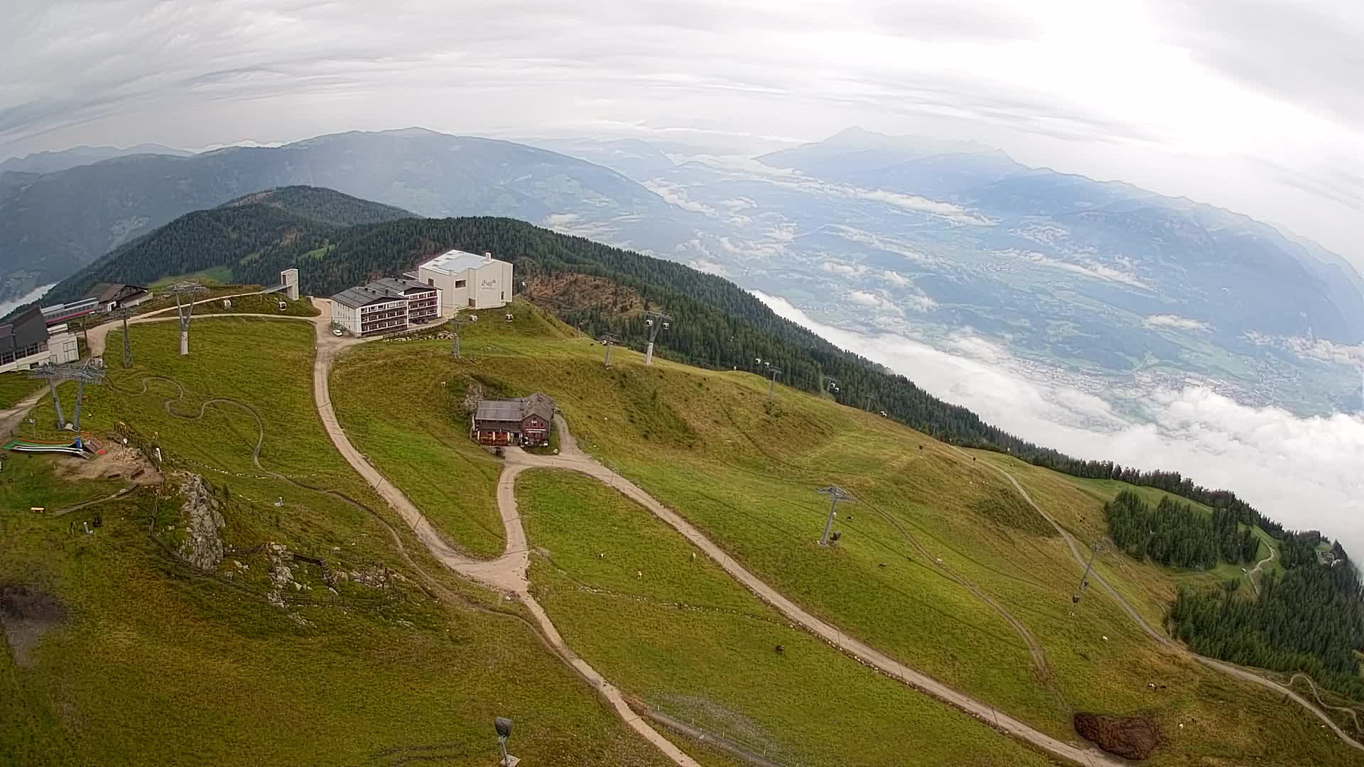 Kronplatz peak Ski resort | view to Bruneck