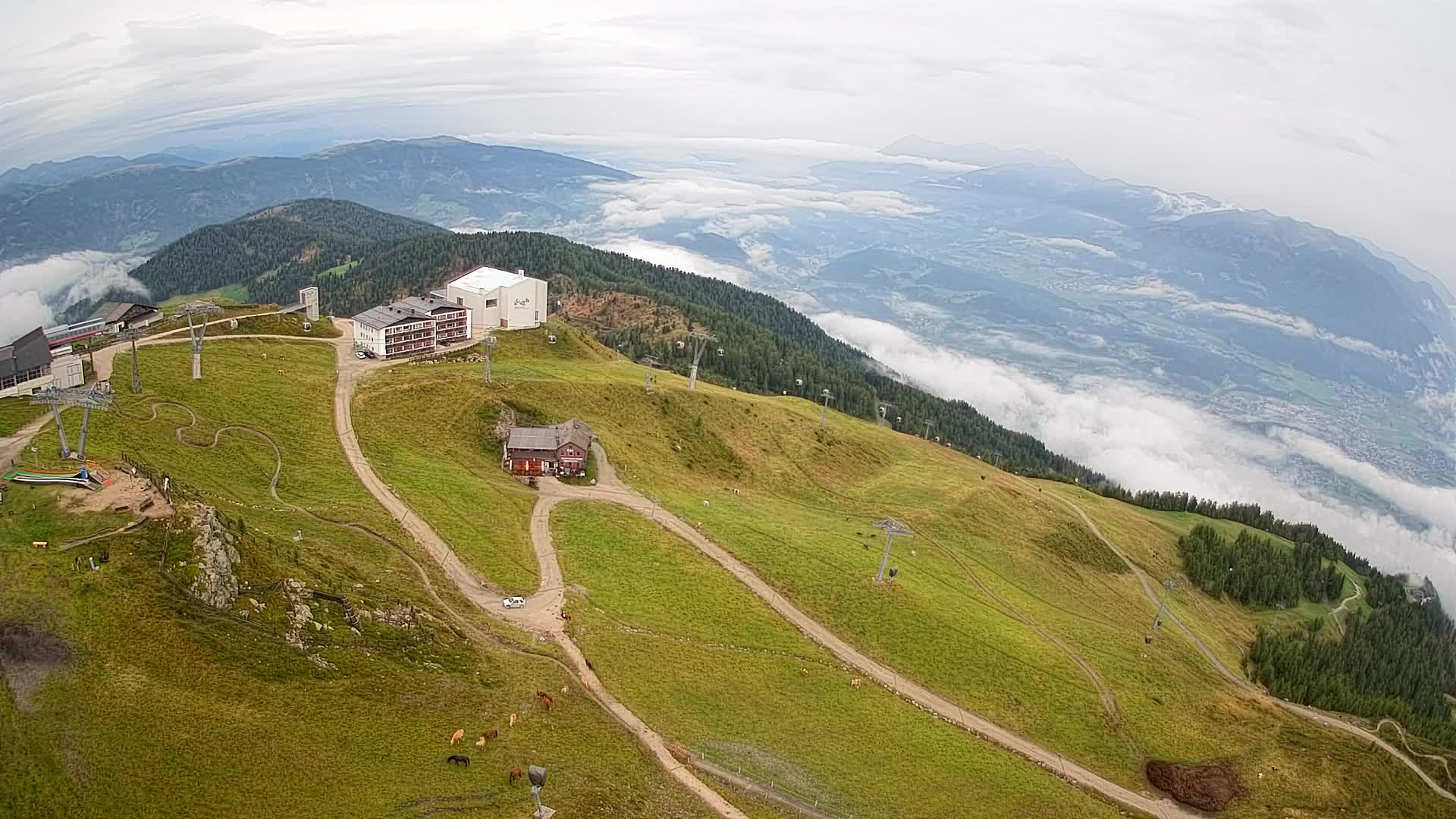 Smučišče Kronplatz – vrh | pogled na Bruneck