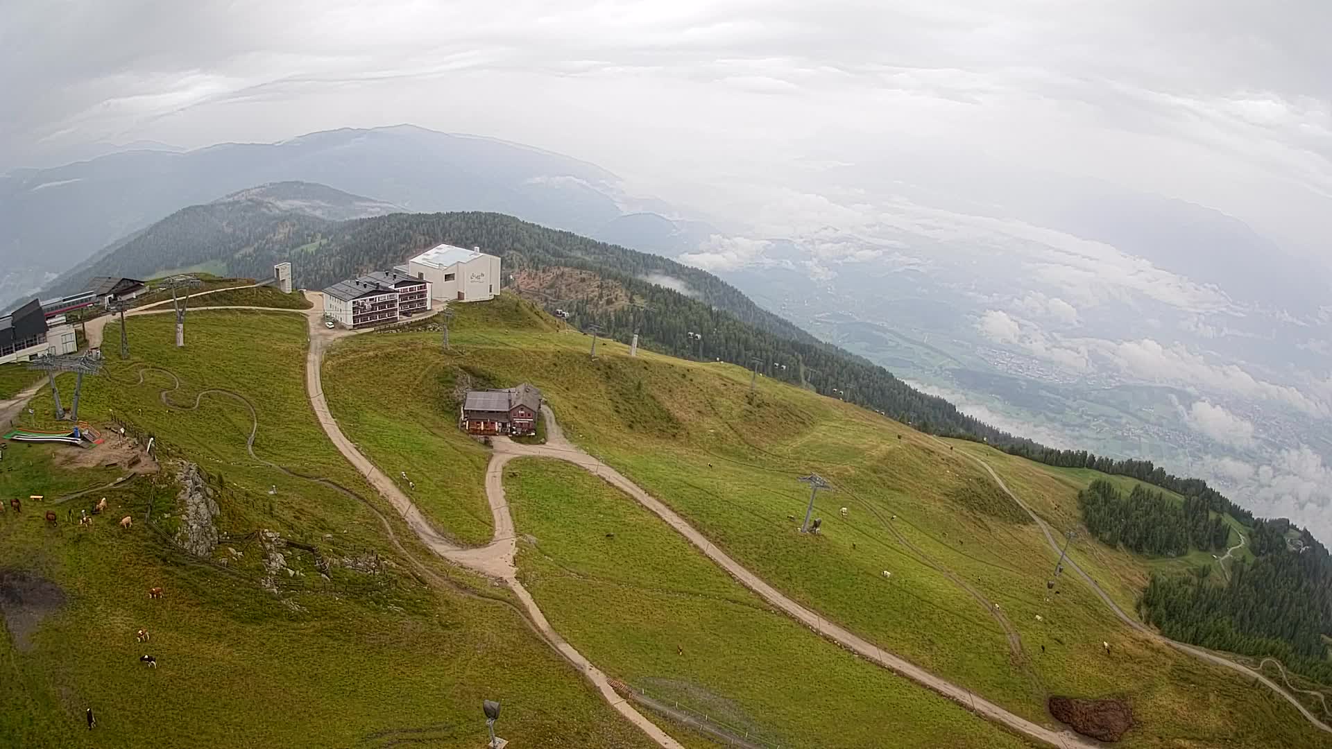 Stazione sciistica di Plan de Corones | vista su Brunico