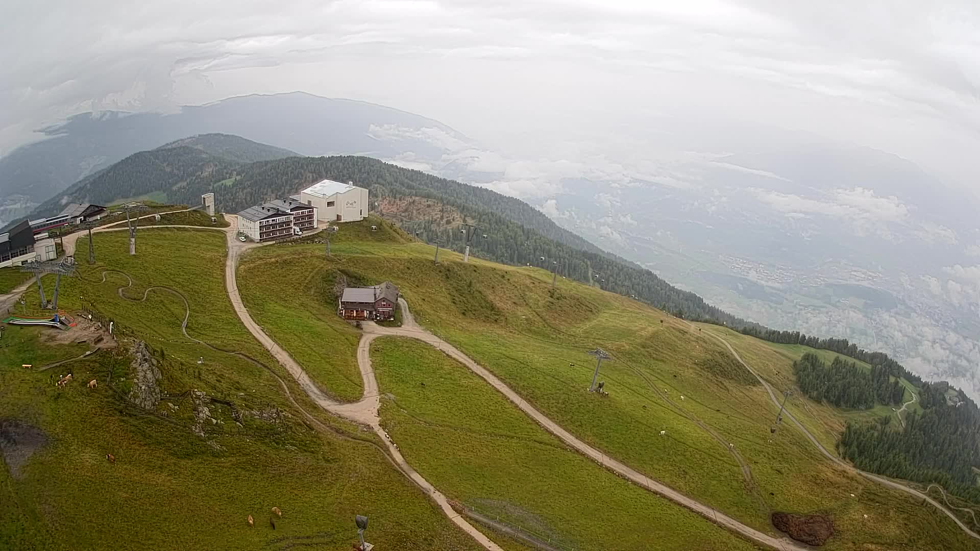 Kronplatz peak Ski resort | view to Bruneck