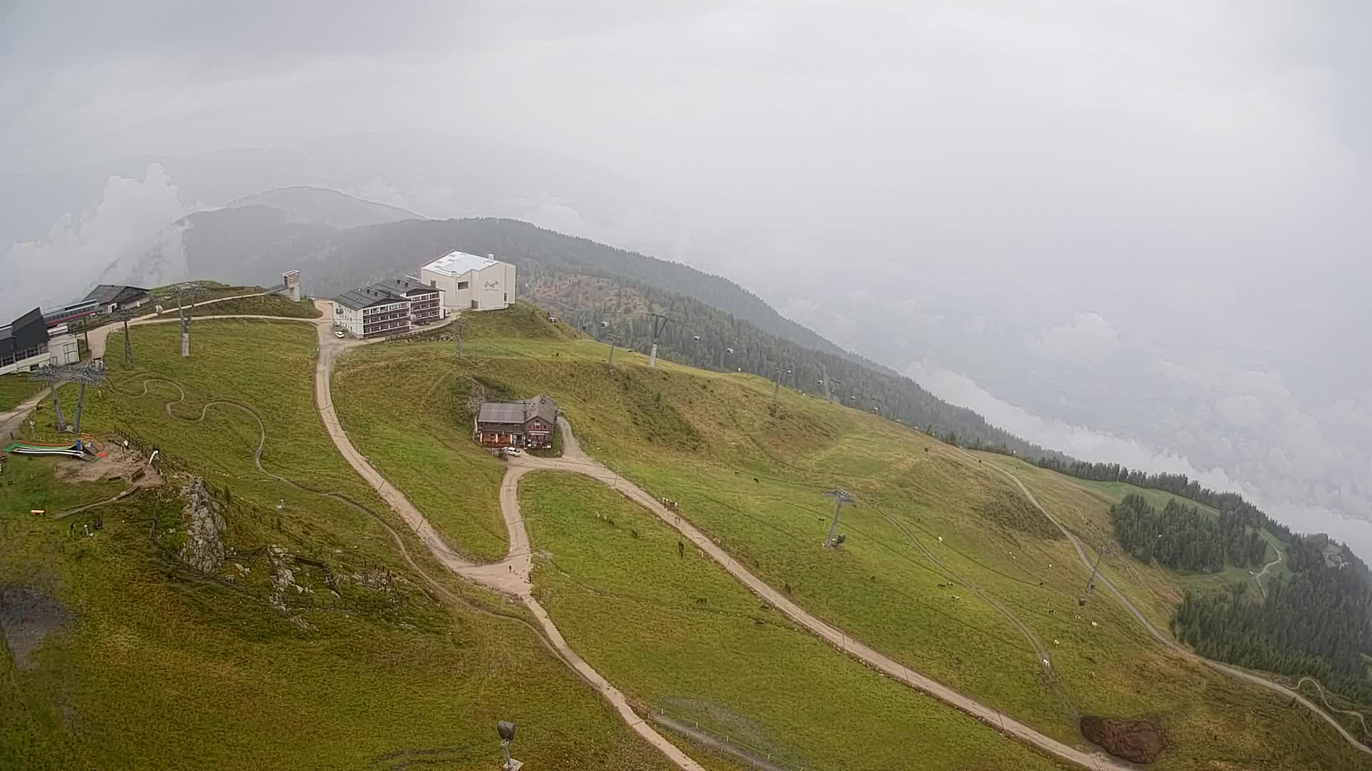 Station de ski Kronplatz sommet | vue sur Brunico