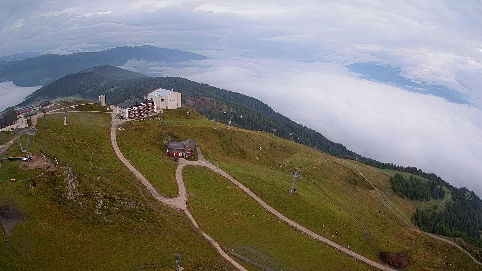 Skigebiet Kronplatz Gipfel | Blick auf Bruneck