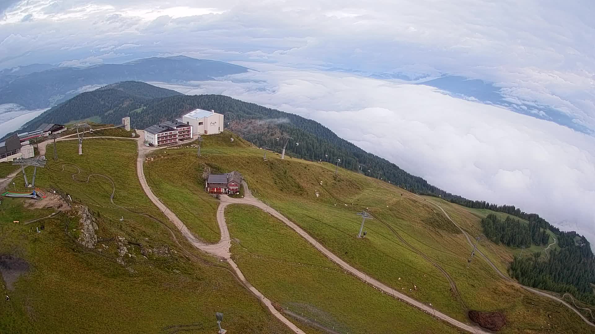 Skigebiet Kronplatz Gipfel | Blick auf Bruneck