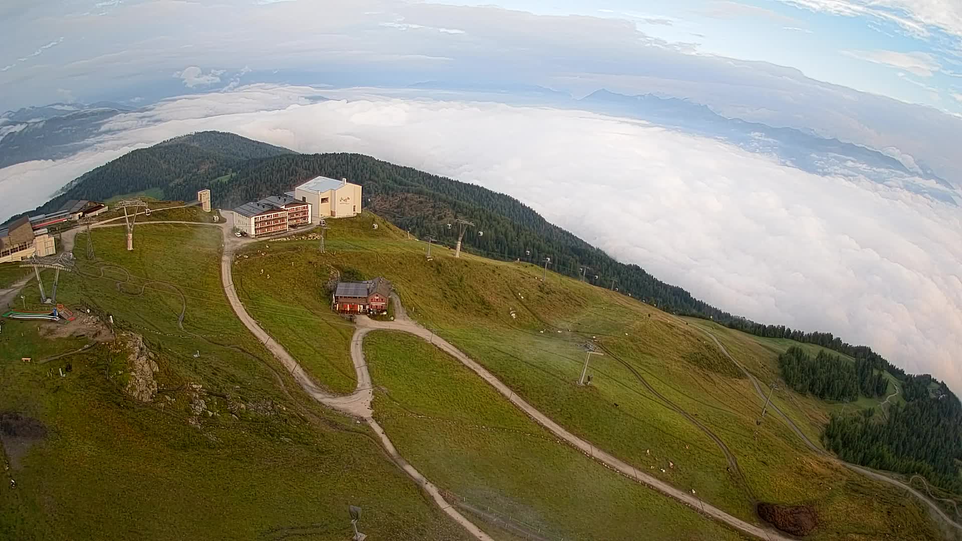 Station de ski Kronplatz sommet | vue sur Brunico