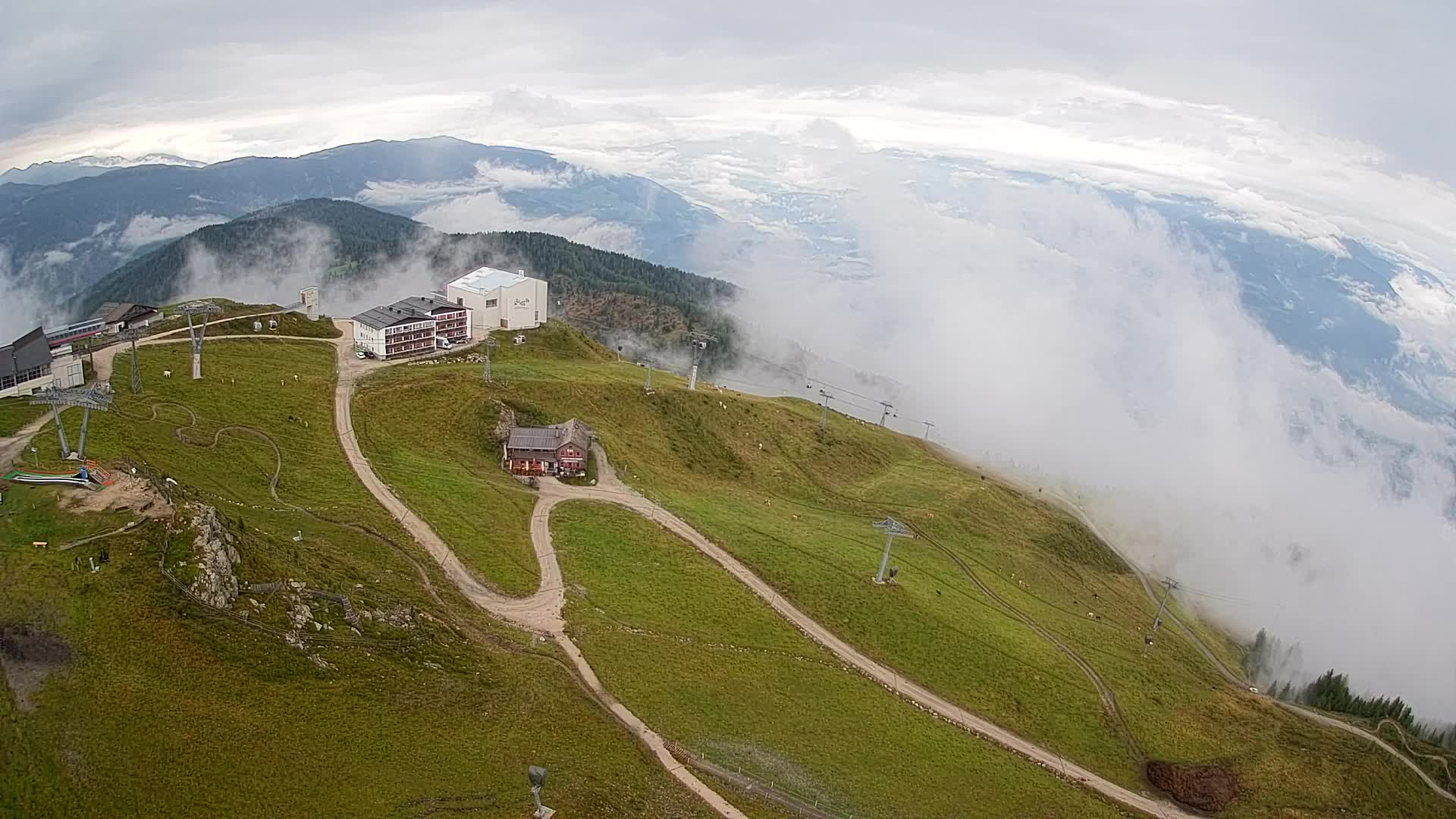 Kronplatz peak Ski resort | view to Bruneck