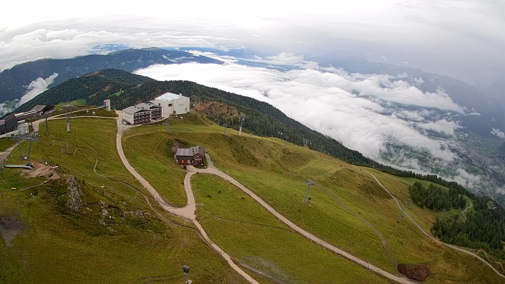 Smučišče Kronplatz – vrh | pogled na Bruneck