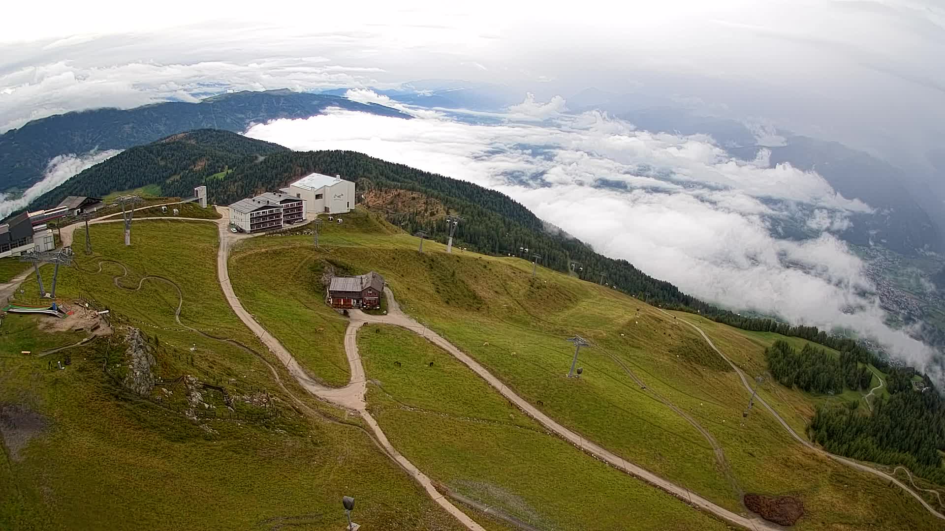 Smučišče Kronplatz – vrh | pogled na Bruneck