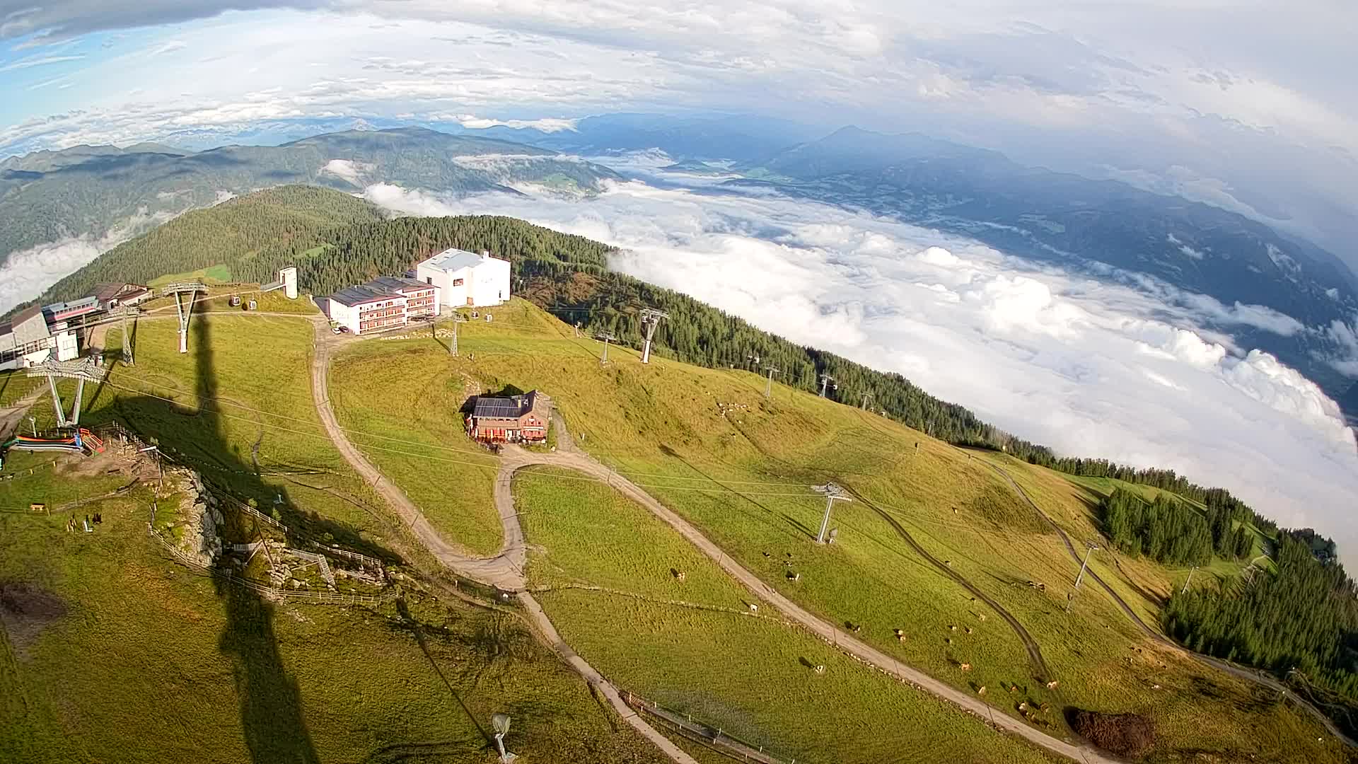Kronplatz peak Ski resort | view to Bruneck