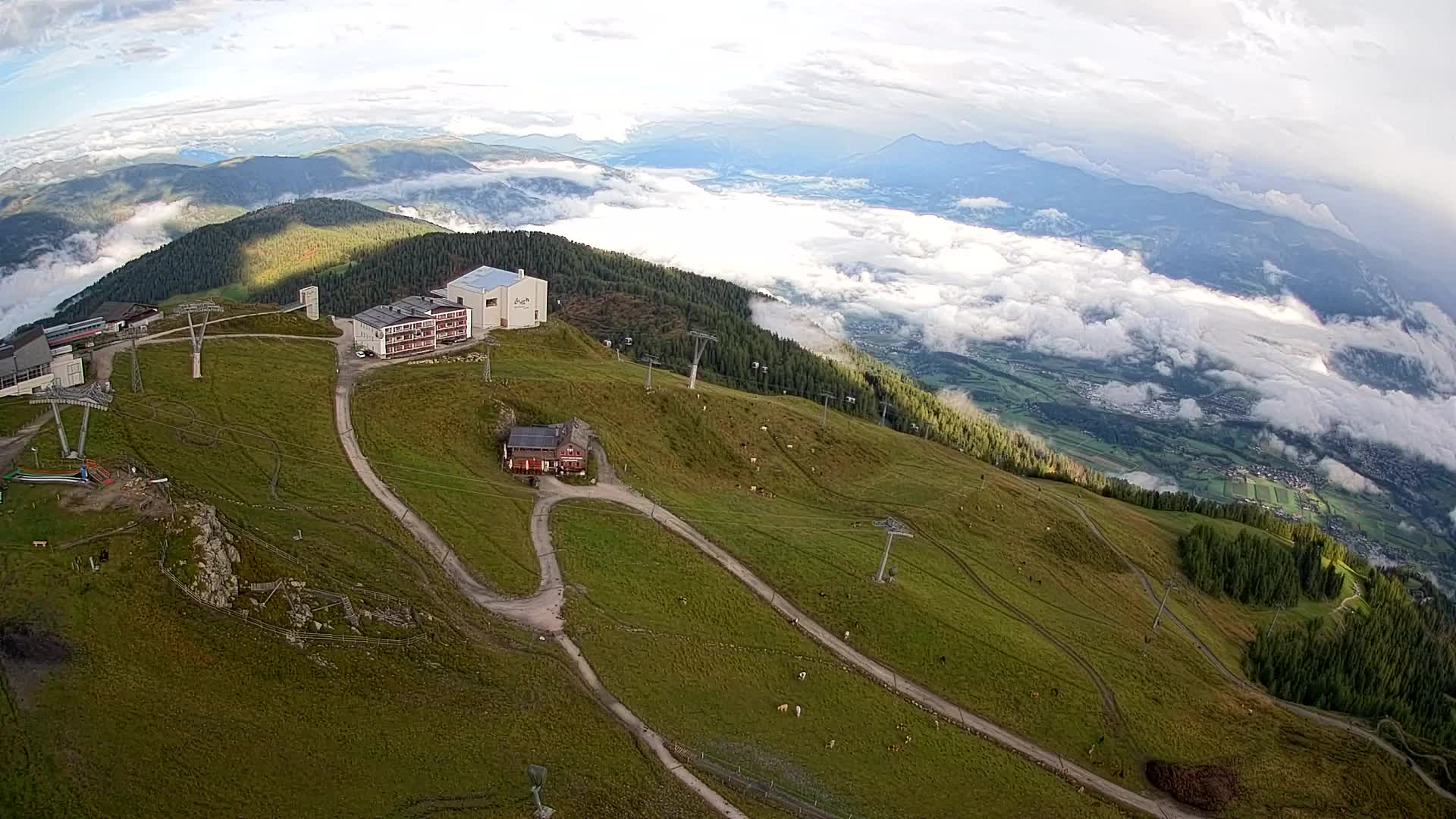 Kronplatz peak Ski resort | view to Bruneck