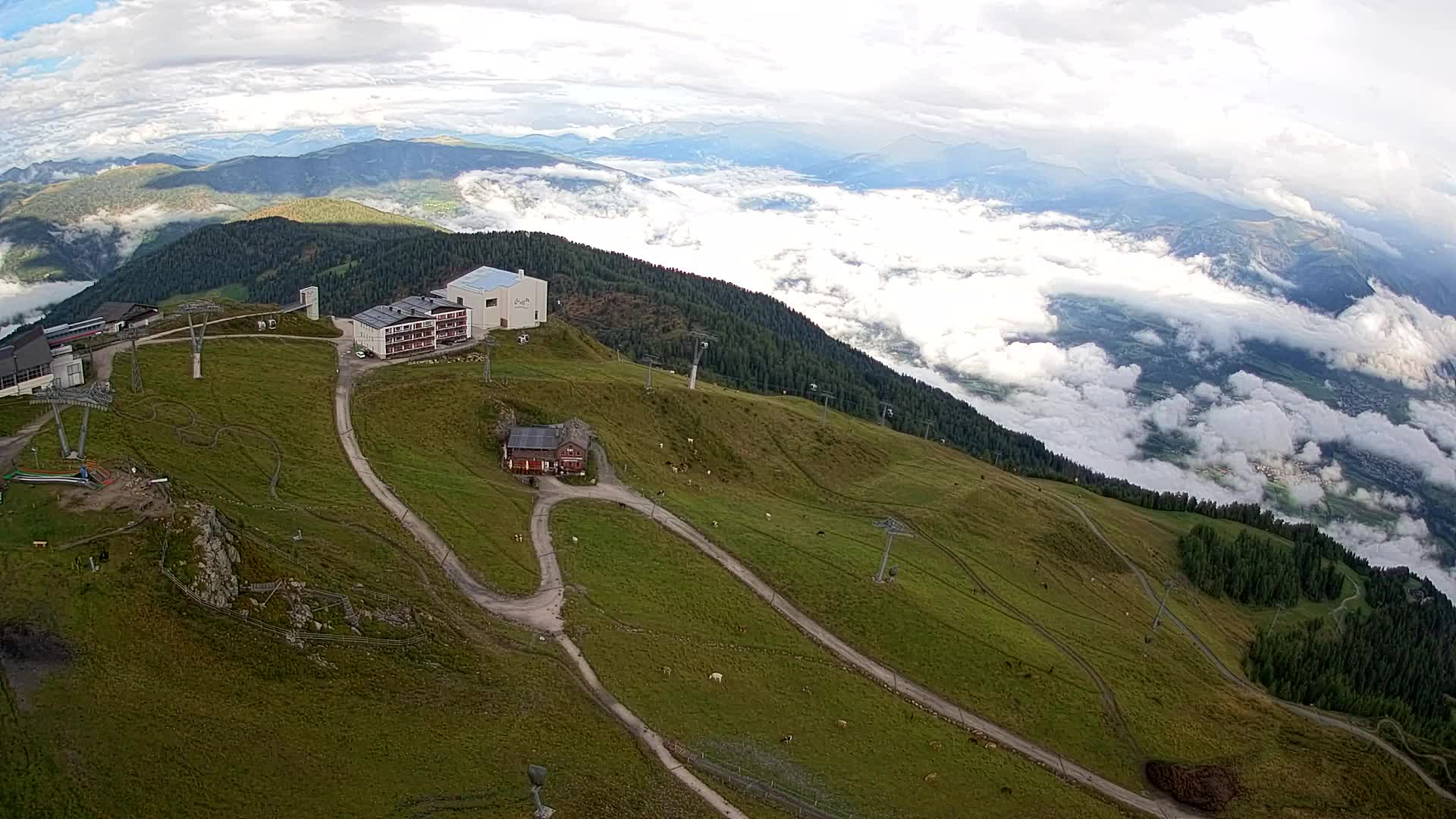 Smučišče Kronplatz – vrh | pogled na Bruneck