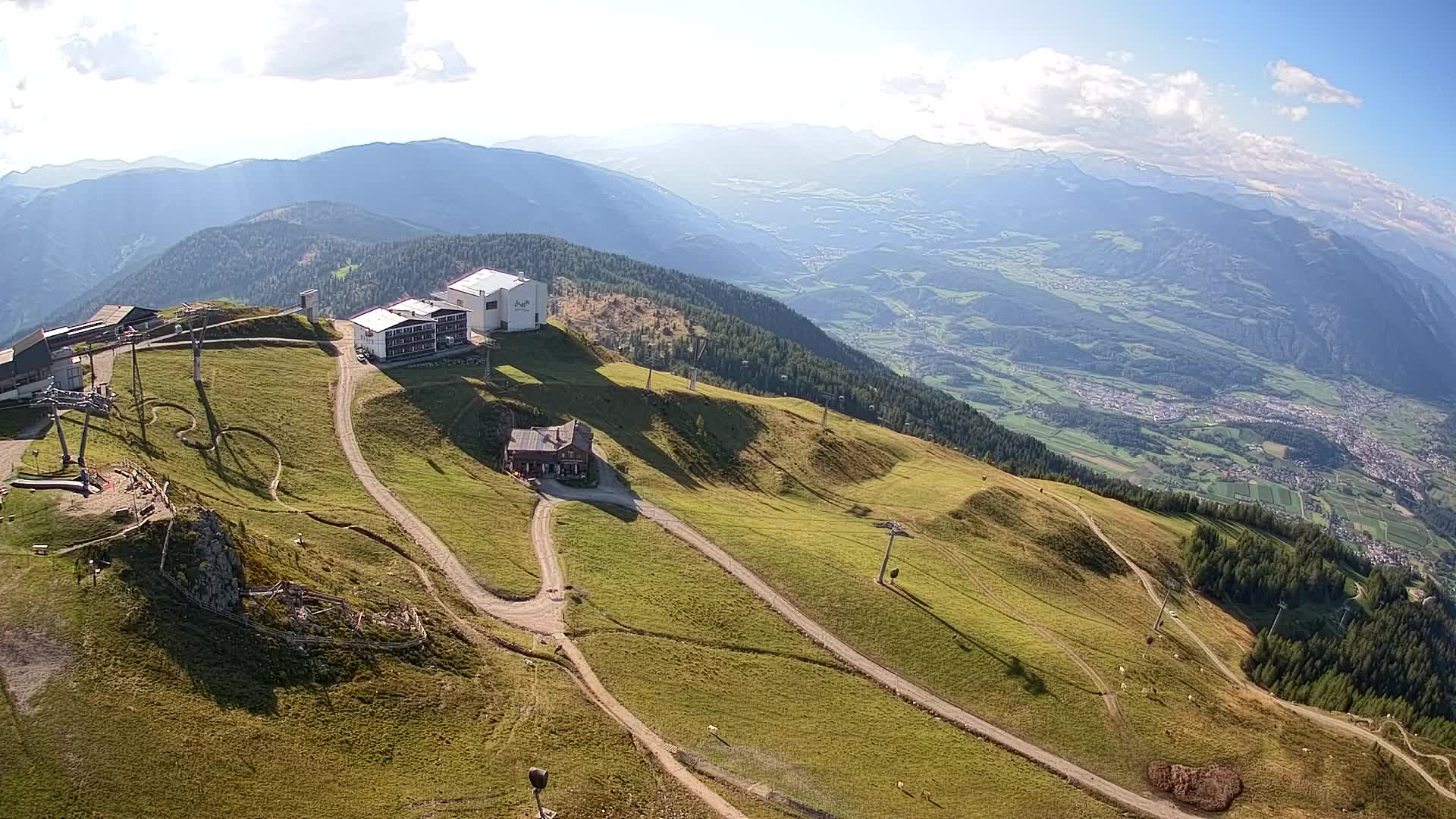 Station de ski Kronplatz sommet | vue sur Brunico