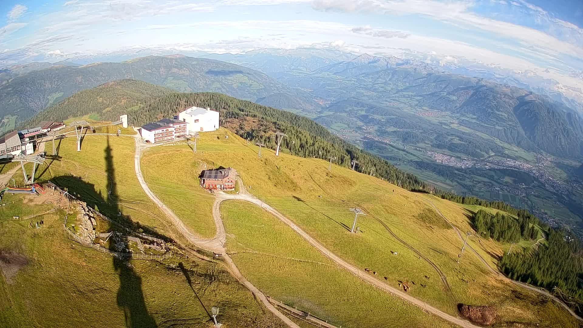 Skigebiet Kronplatz Gipfel | Blick auf Bruneck