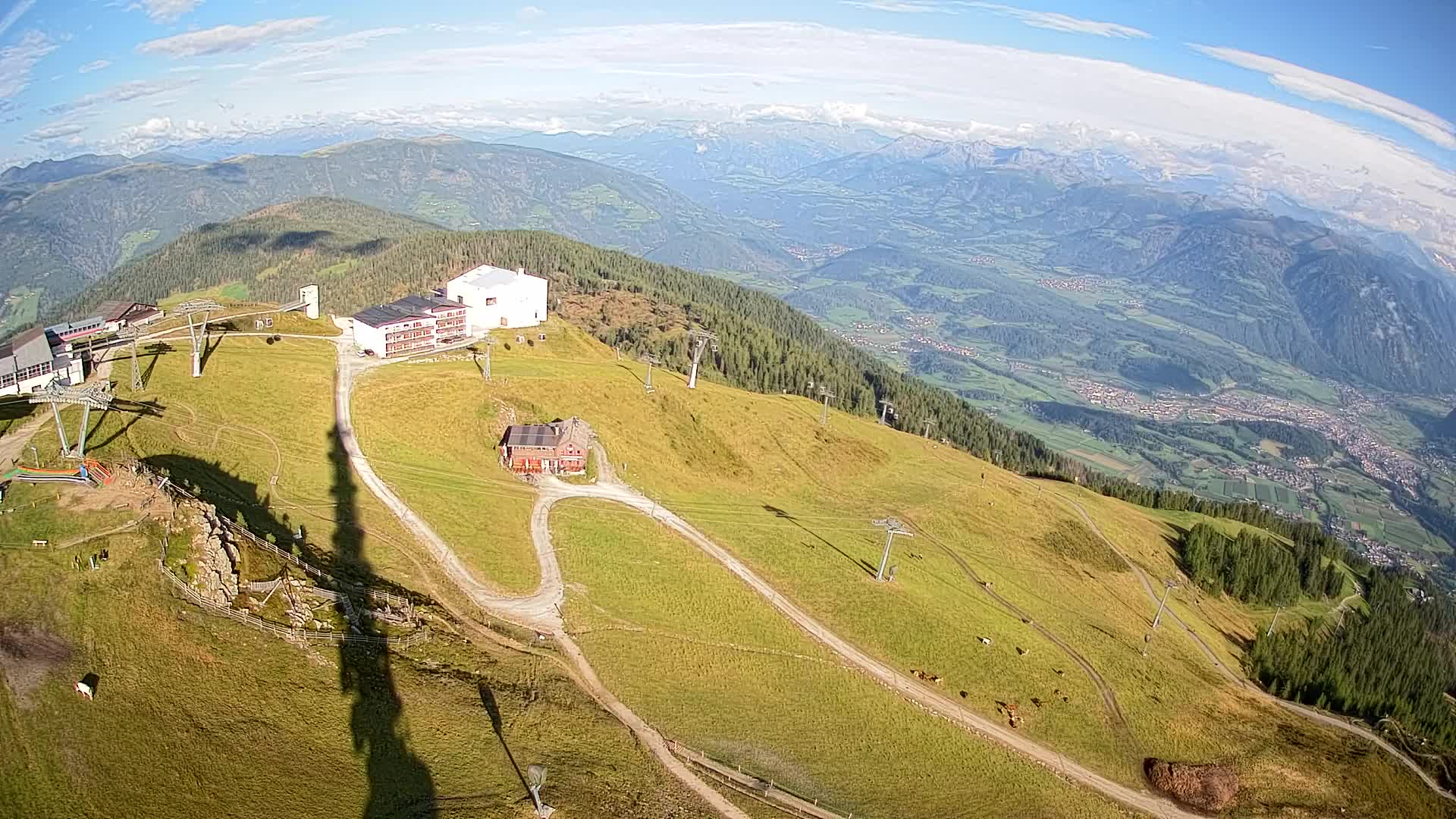 Skigebiet Kronplatz Gipfel | Blick auf Bruneck