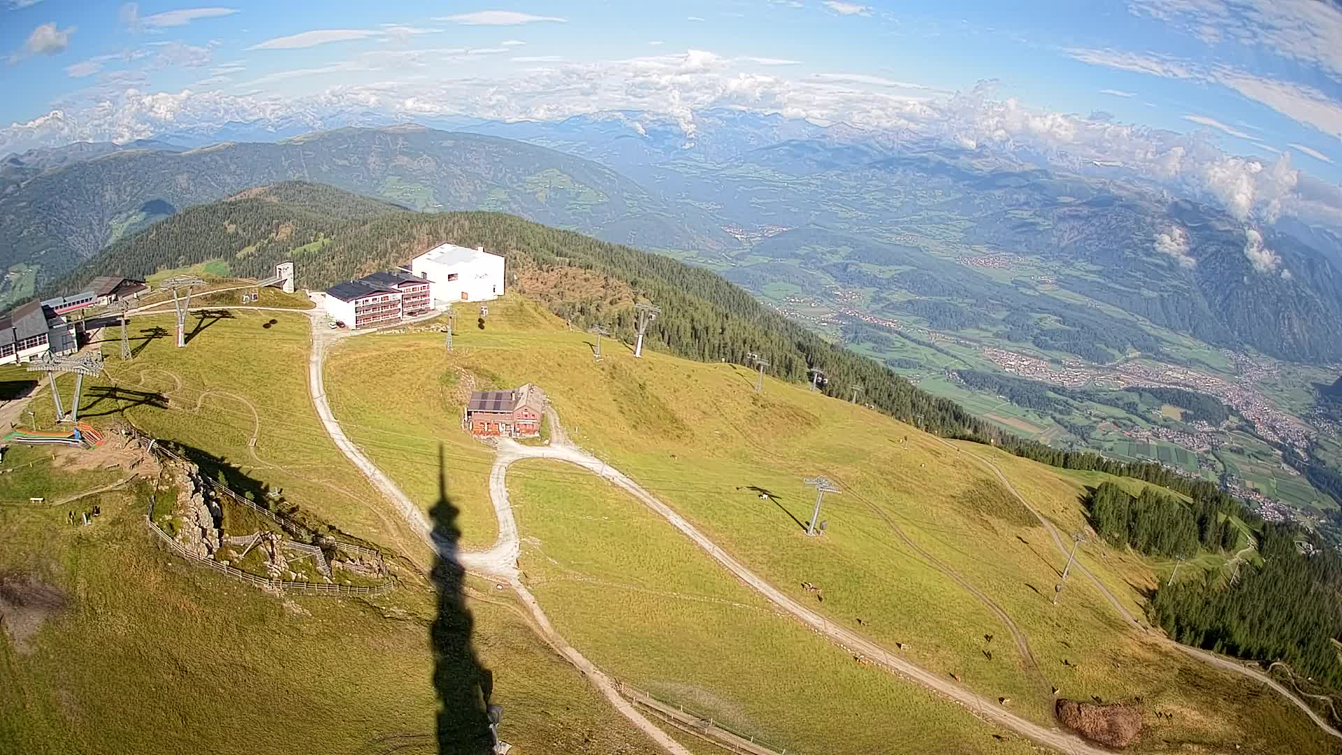 Skigebiet Kronplatz Gipfel | Blick auf Bruneck