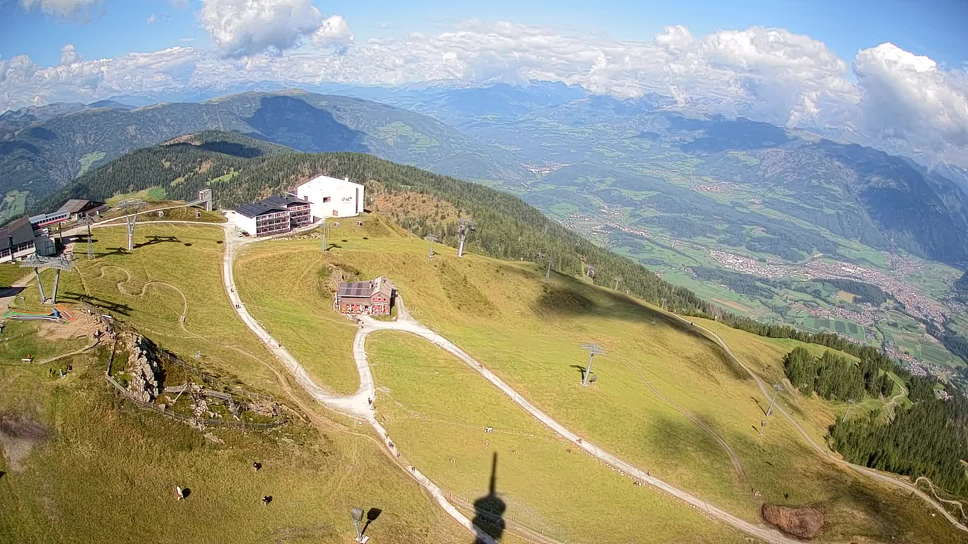 Skigebiet Kronplatz Gipfel | Blick auf Bruneck