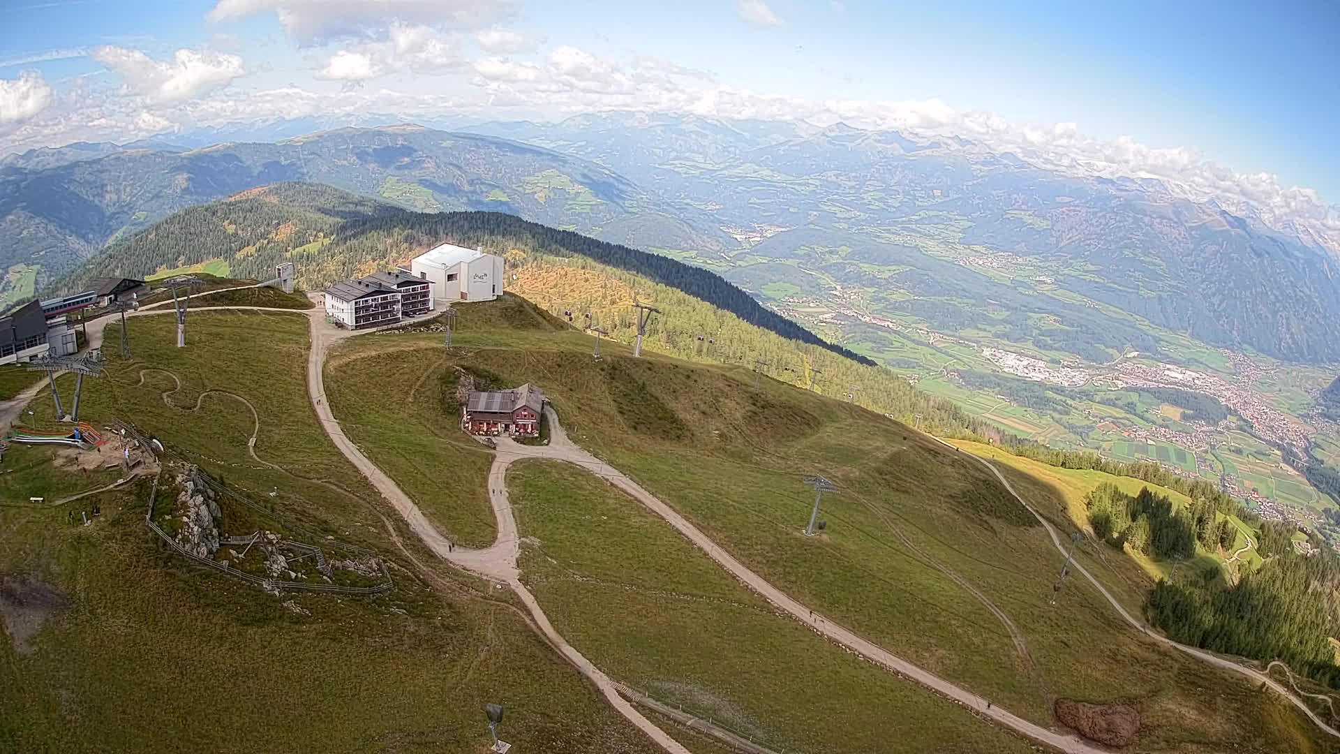 Station de ski Kronplatz sommet | vue sur Brunico