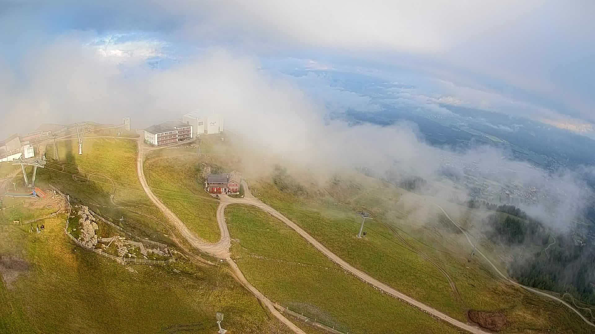 Kronplatz peak Ski resort | view to Bruneck