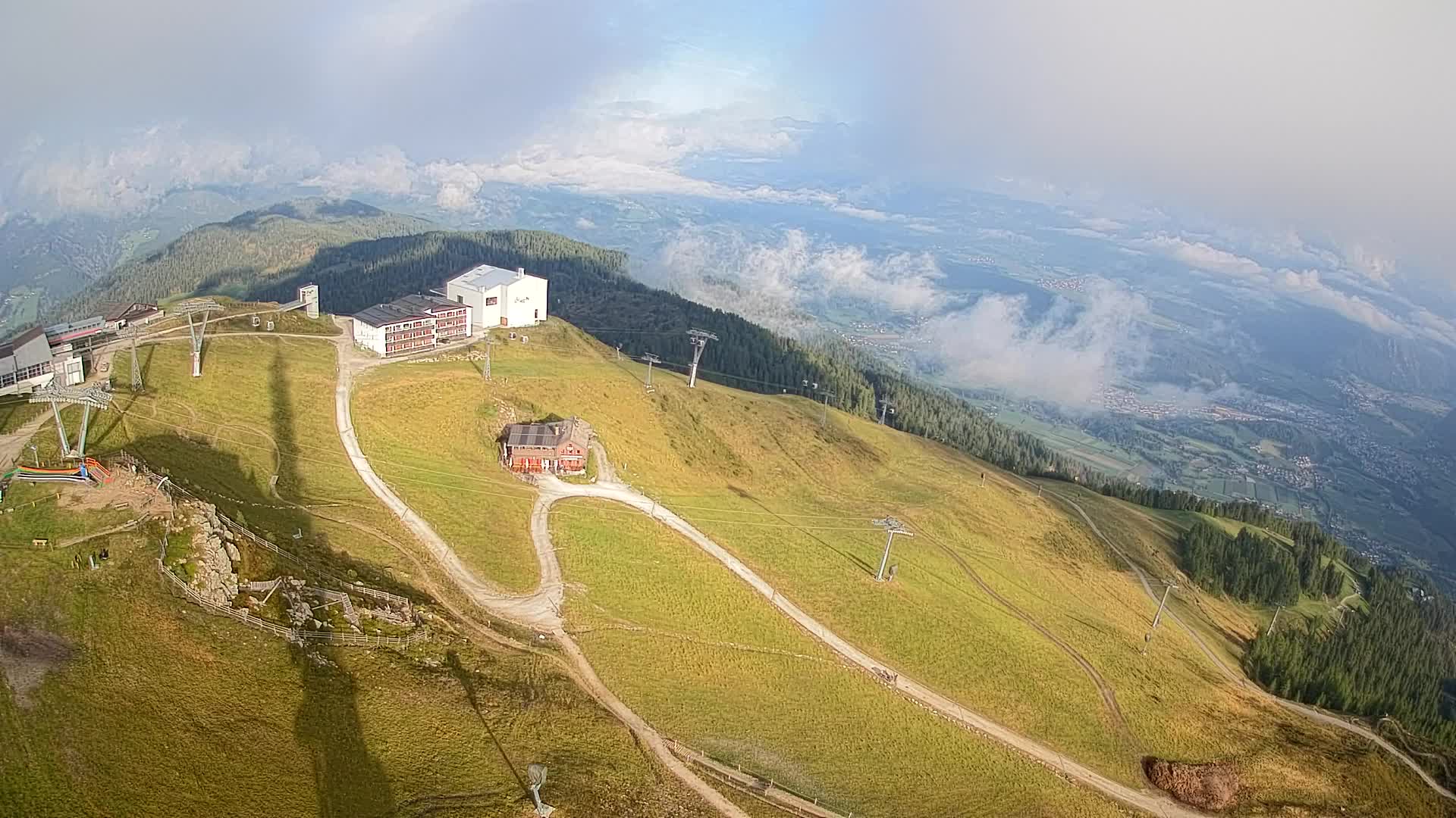 Station de ski Kronplatz sommet | vue sur Brunico